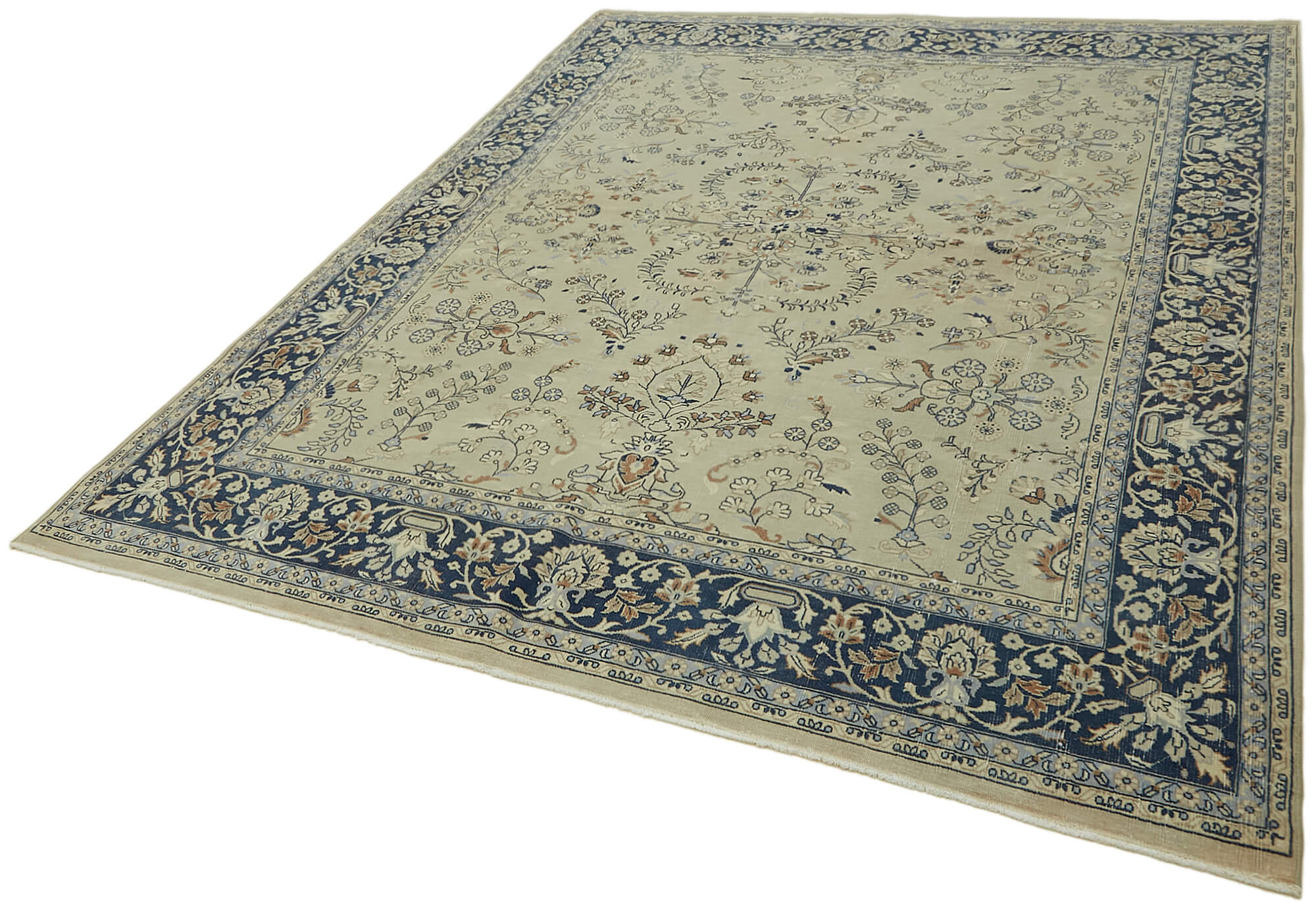 6 x 8 Beige Vintage Large Area Rug - 7415