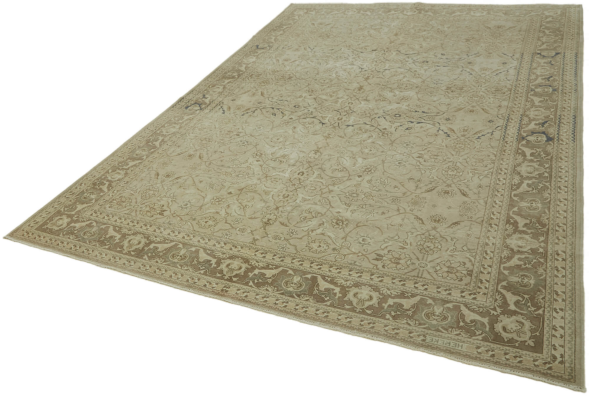 7 x 11 Beige Vintage Large Area Rug - 7418