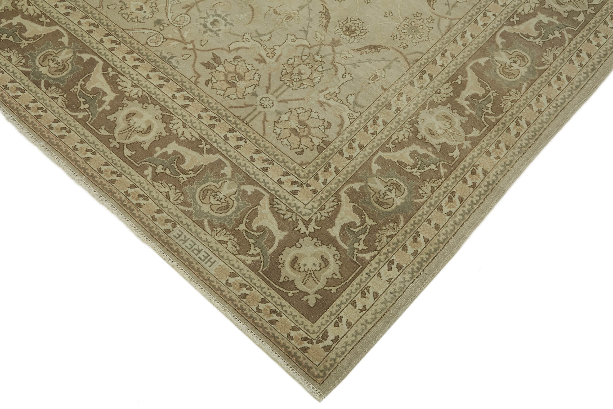 7 x 11 Beige Vintage Large Area Rug - 7418