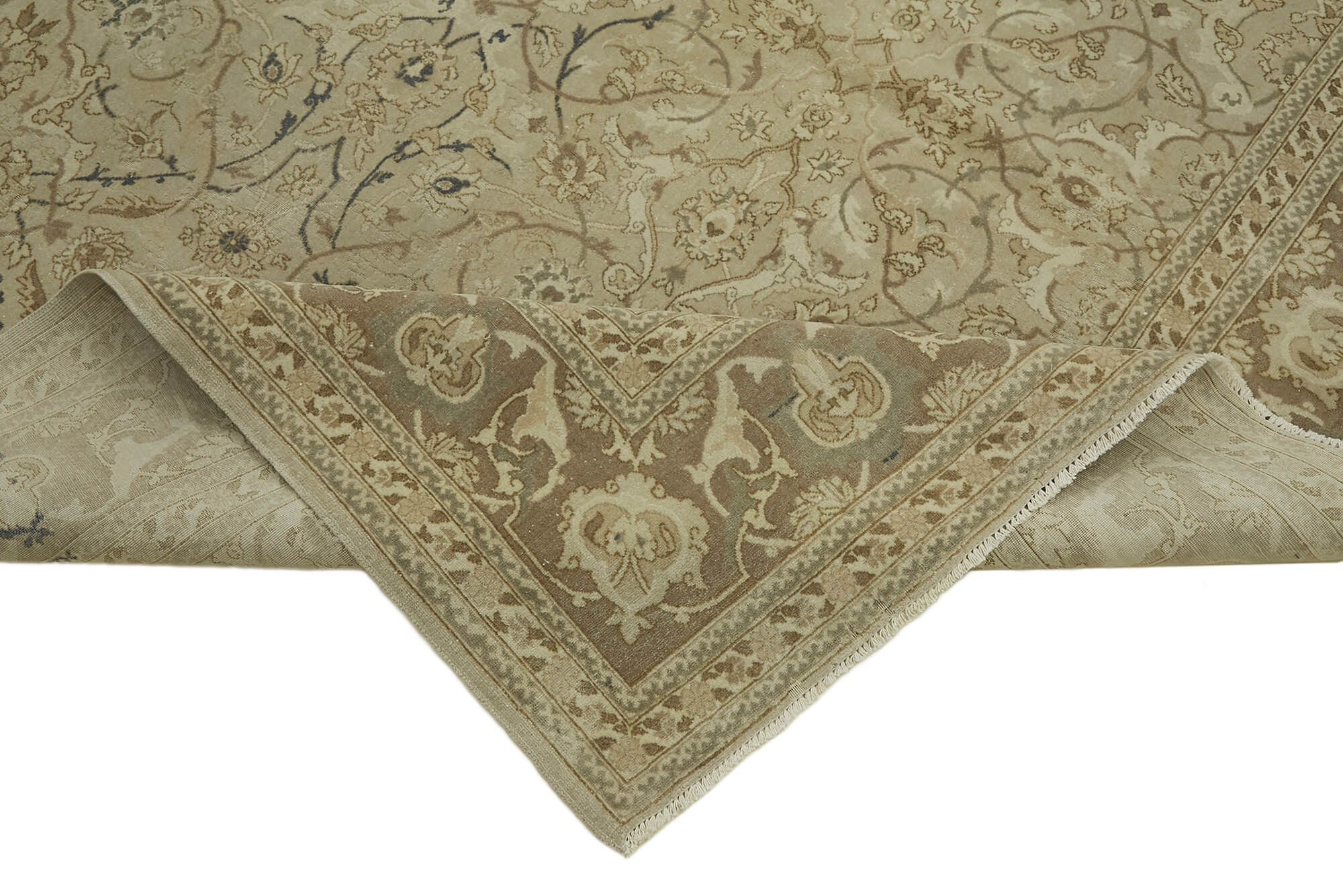 7 x 11 Beige Vintage Large Area Rug - 7418