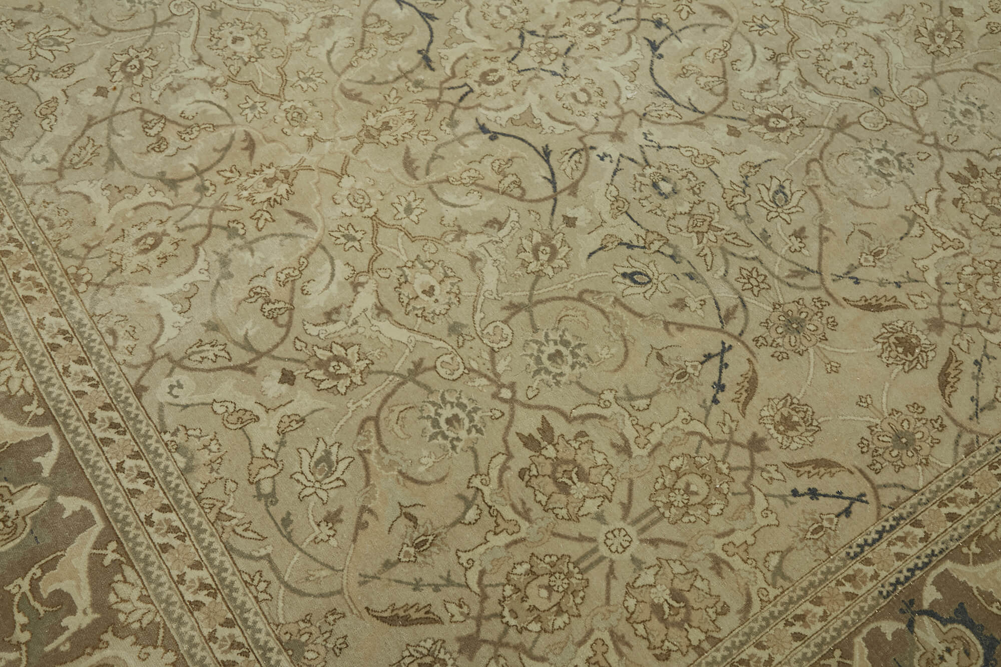 7 x 11 Beige Vintage Large Area Rug - 7418