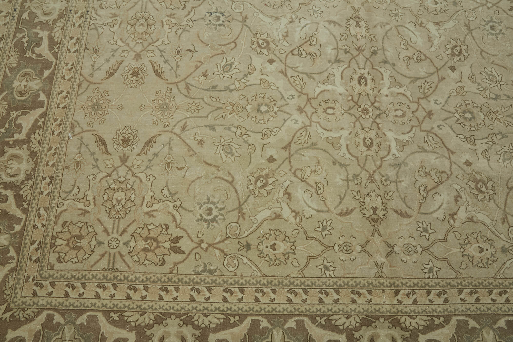 7 x 11 Beige Vintage Large Area Rug - 7418