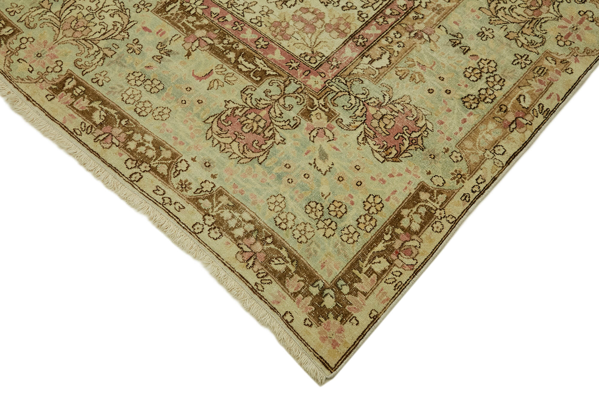 9 x 12 Beige Vintage Large Area Rug - 7419