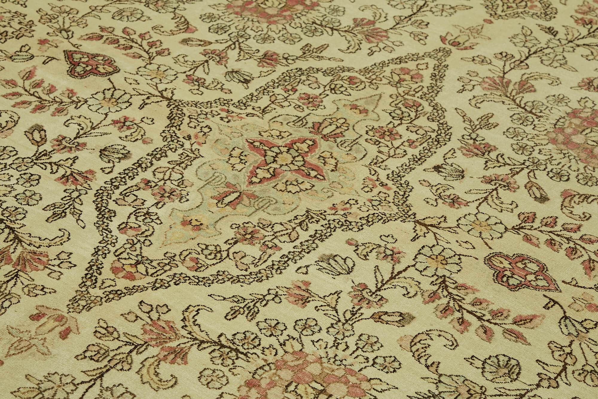 9 x 12 Beige Vintage Large Area Rug - 7419