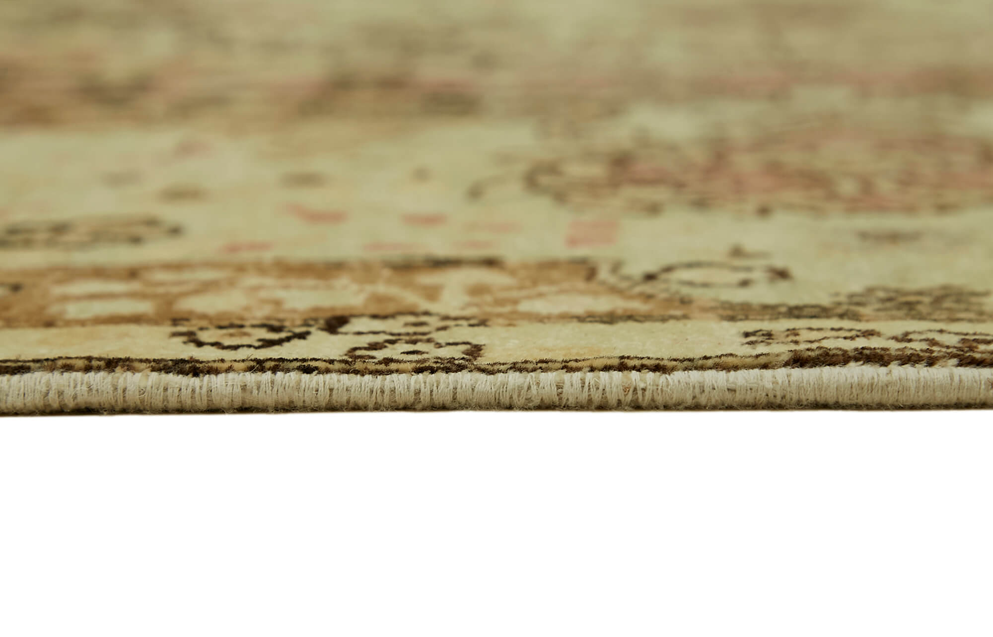 9 x 12 Beige Vintage Large Area Rug - 7419