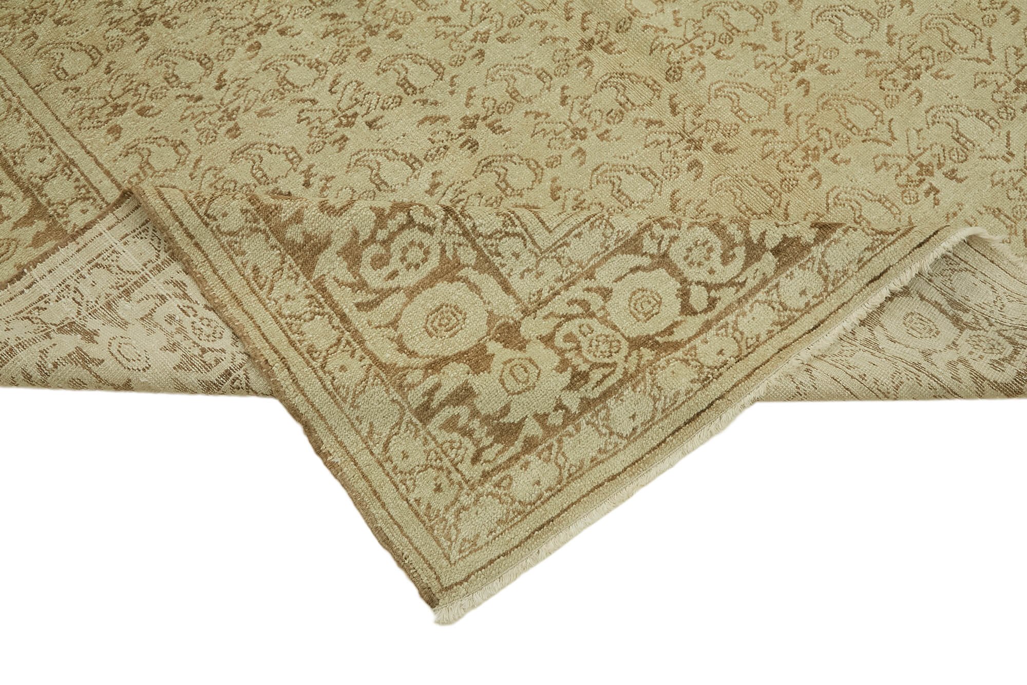 7 x 10 Beige Vintage Large Area Rug - 7421