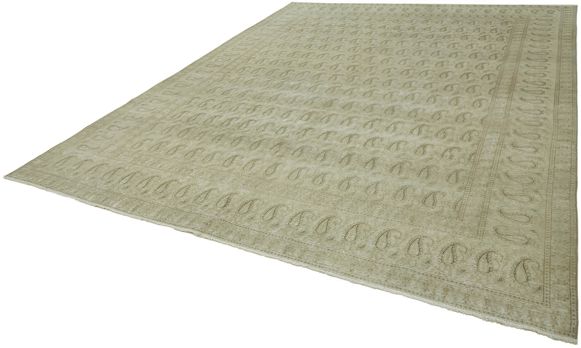 10 x 13 Beige Vintage Large Area Rug - 7422