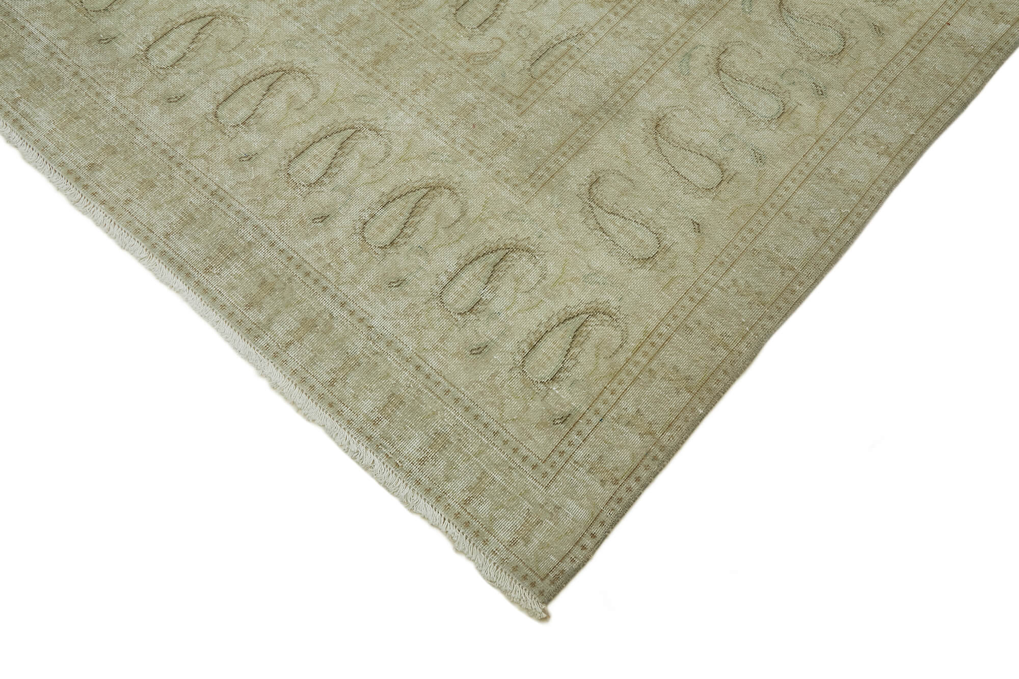 10 x 13 Beige Vintage Large Area Rug - 7422