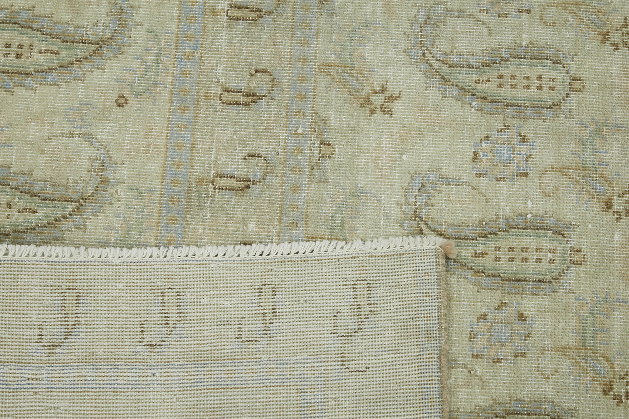 10 x 13 Beige Vintage Large Area Rug - 7422