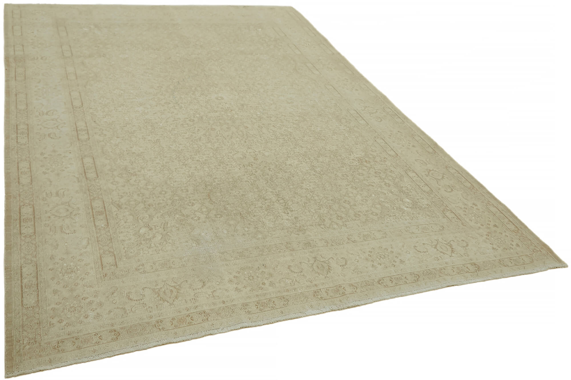 7 x 9 Beige Vintage Large Area Rug - 7424