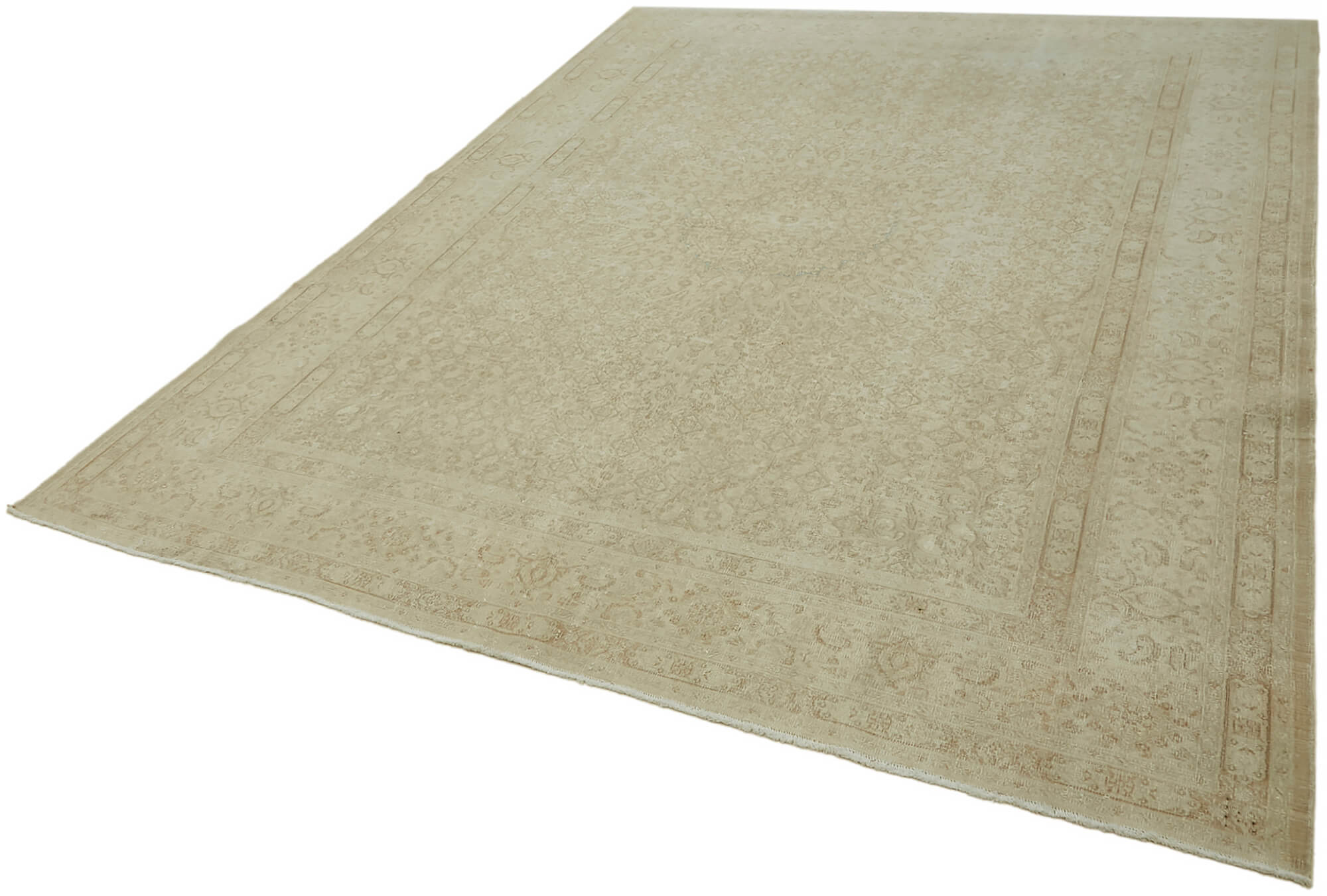 7 x 9 Beige Vintage Large Area Rug - 7424