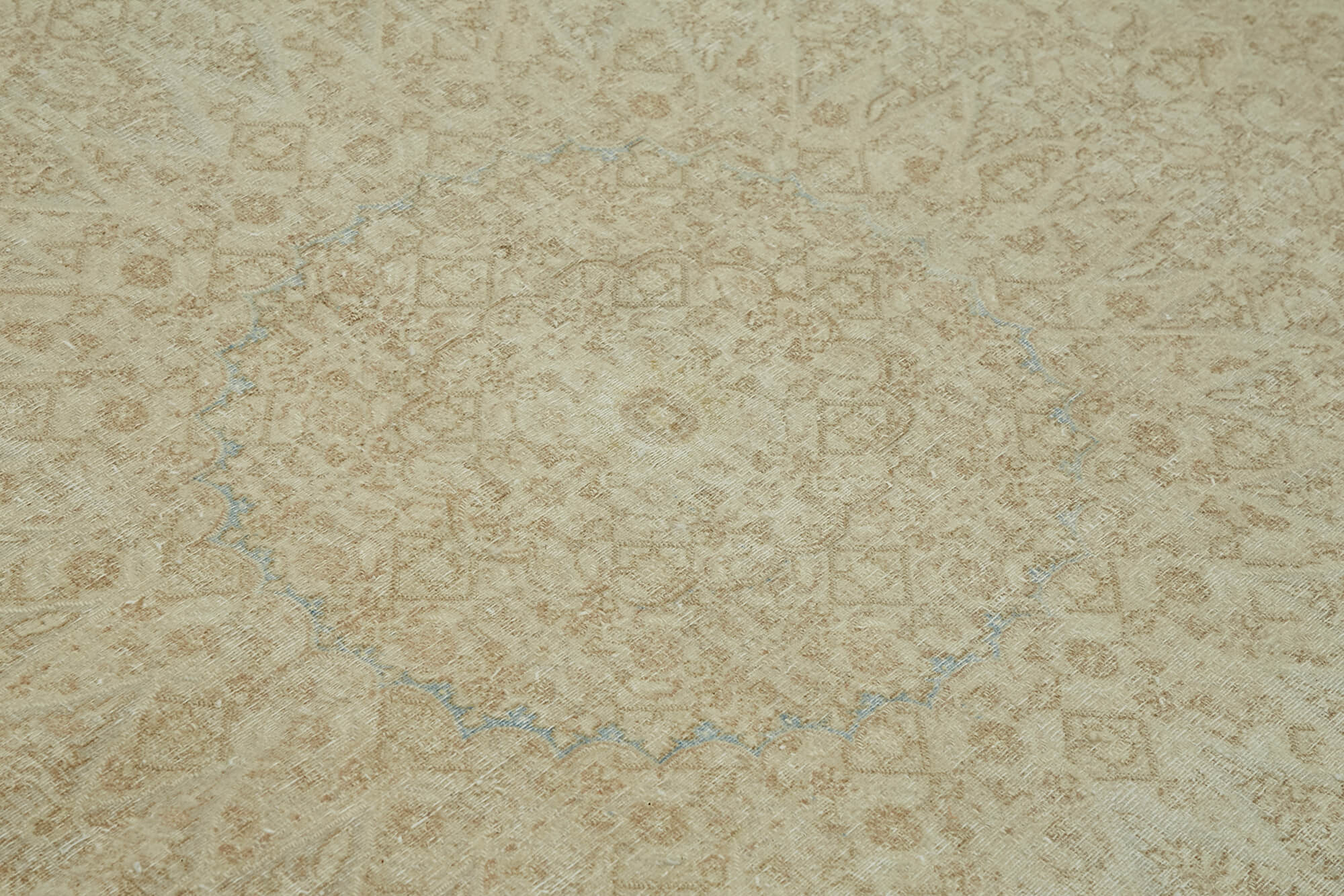 7 x 9 Beige Vintage Large Area Rug - 7424