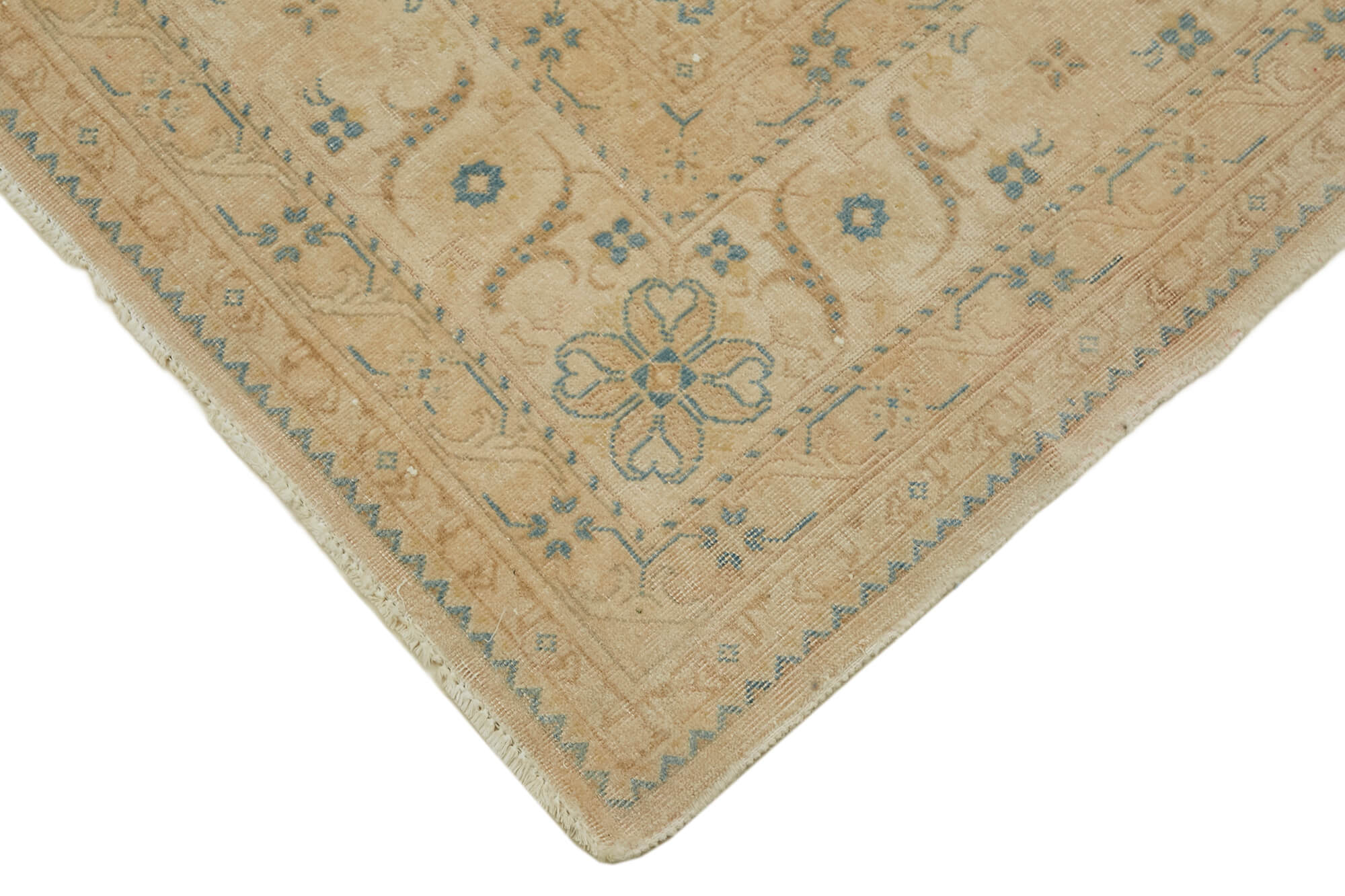 6 x 10 Beige Vintage Large Area Rug - 7425