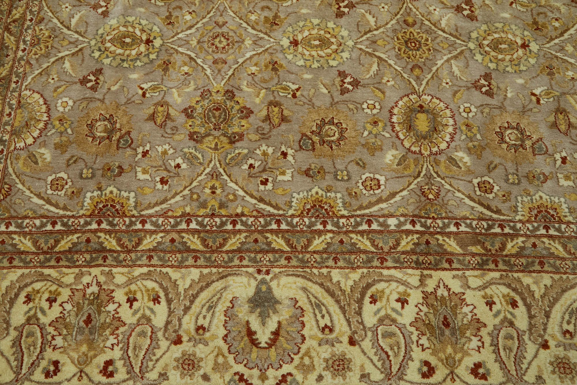 9 x 13 Beige Vintage Large Area Rug - 7427