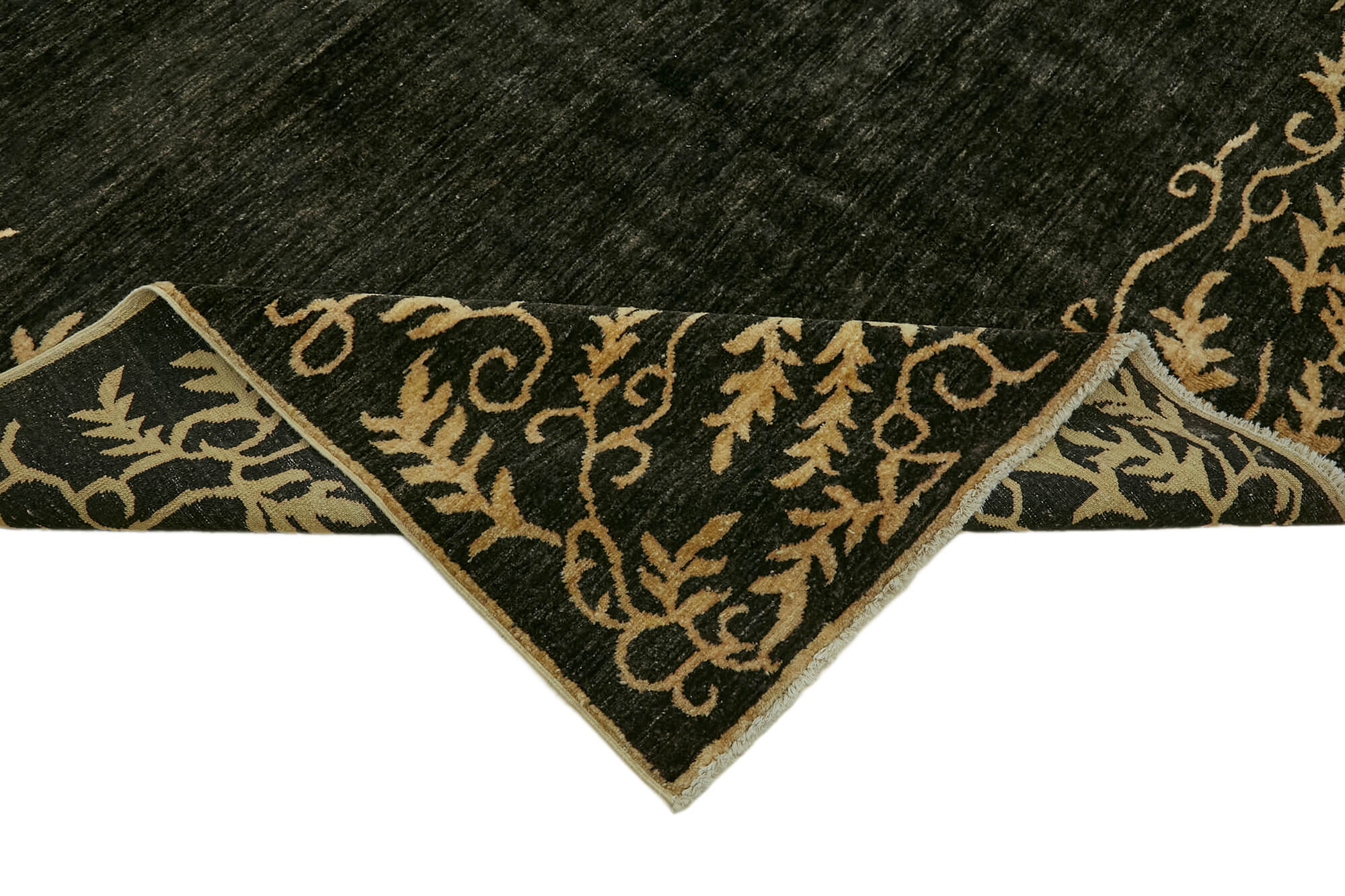 7 x 10 Black Overdyed Large Area Rug - 7428