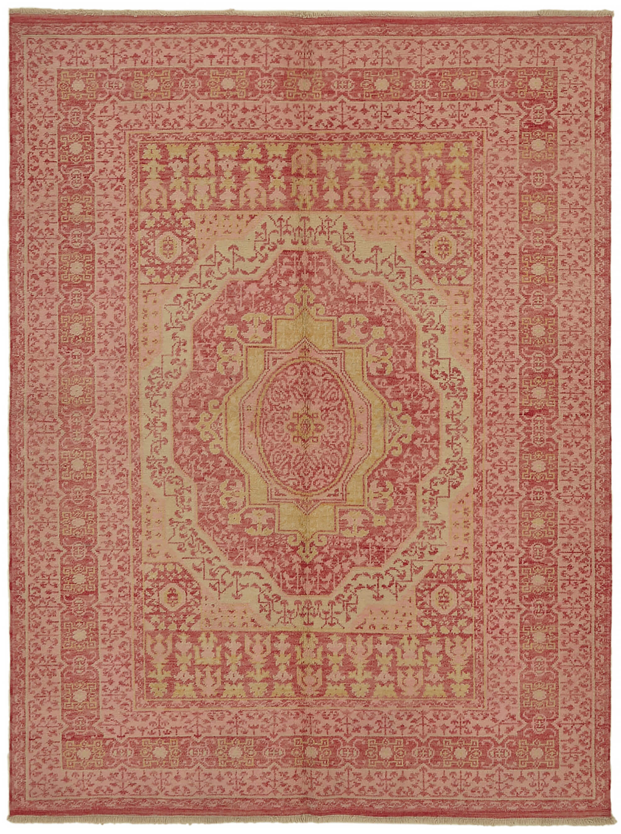 5 x 7 Red Oushak Rug - 7431