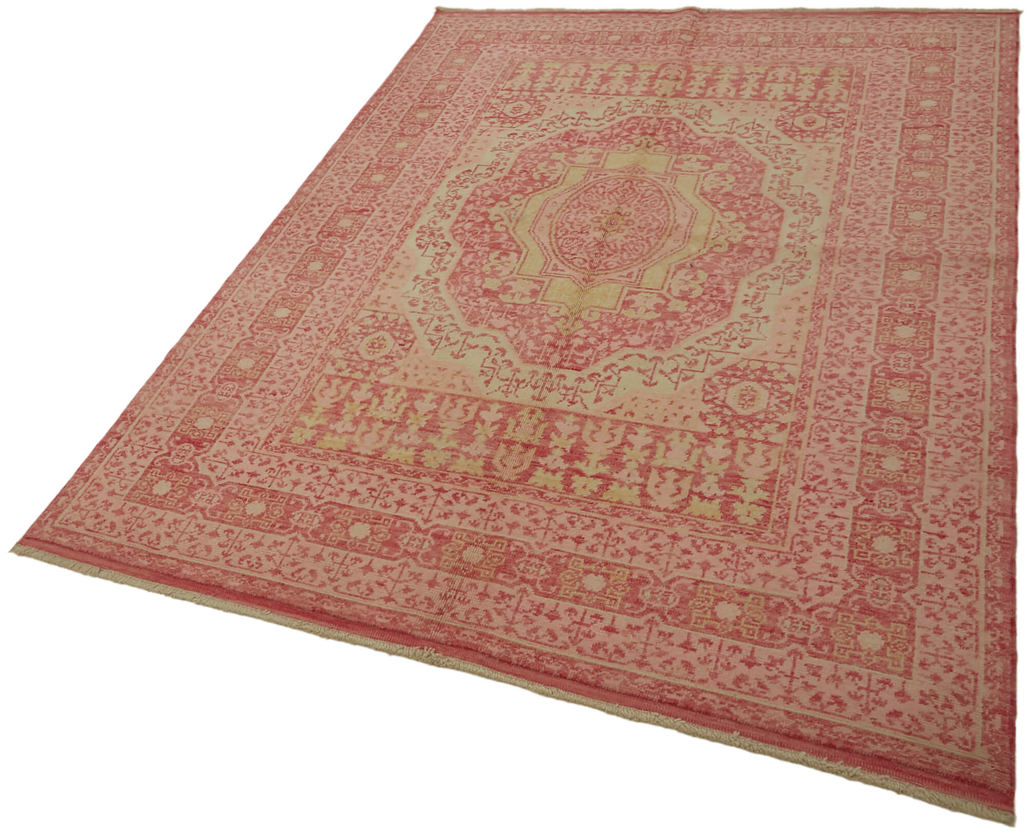 5 x 7 Red Oushak Rug - 7431