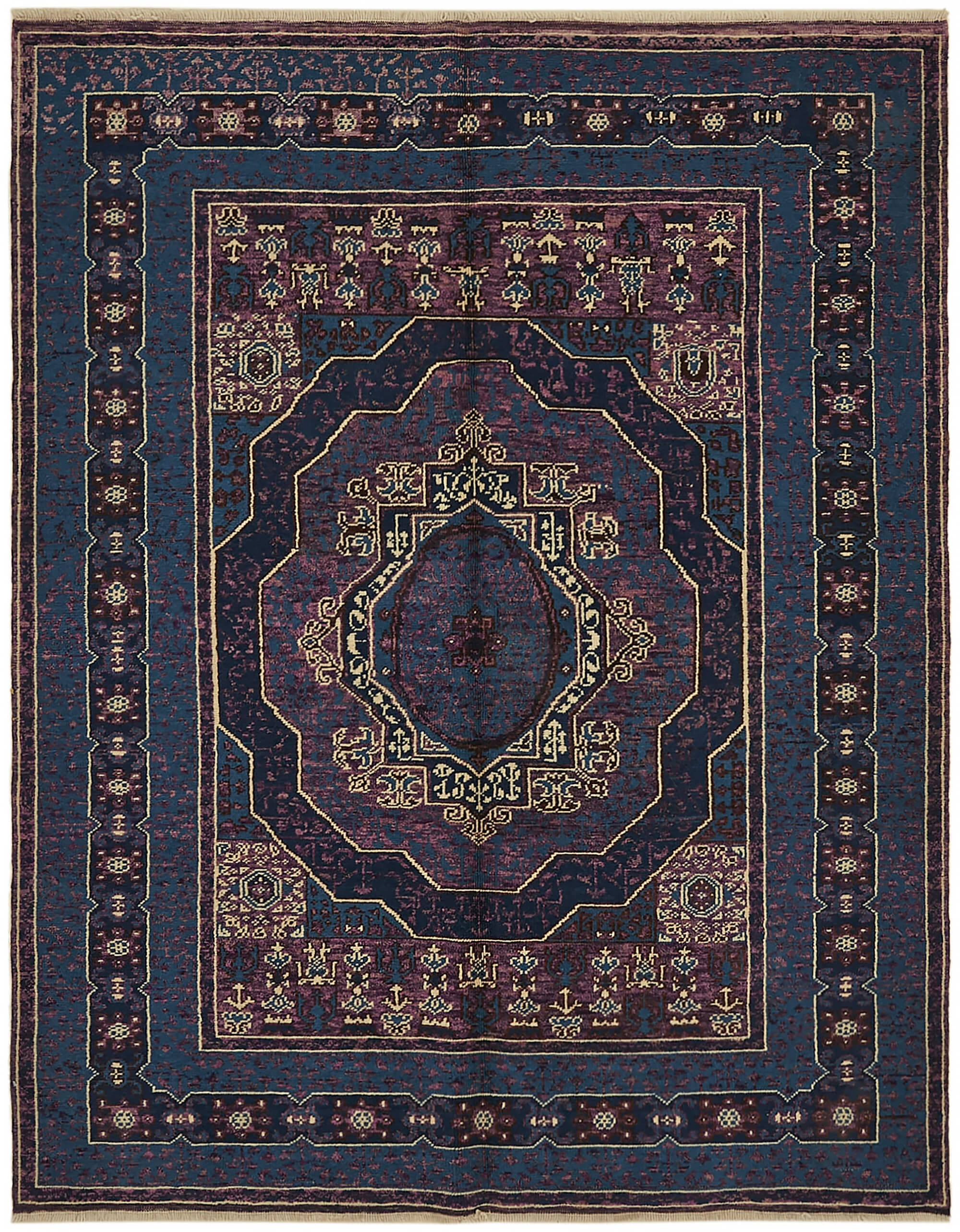 5 x 7 Blue Oushak Rug - 7432