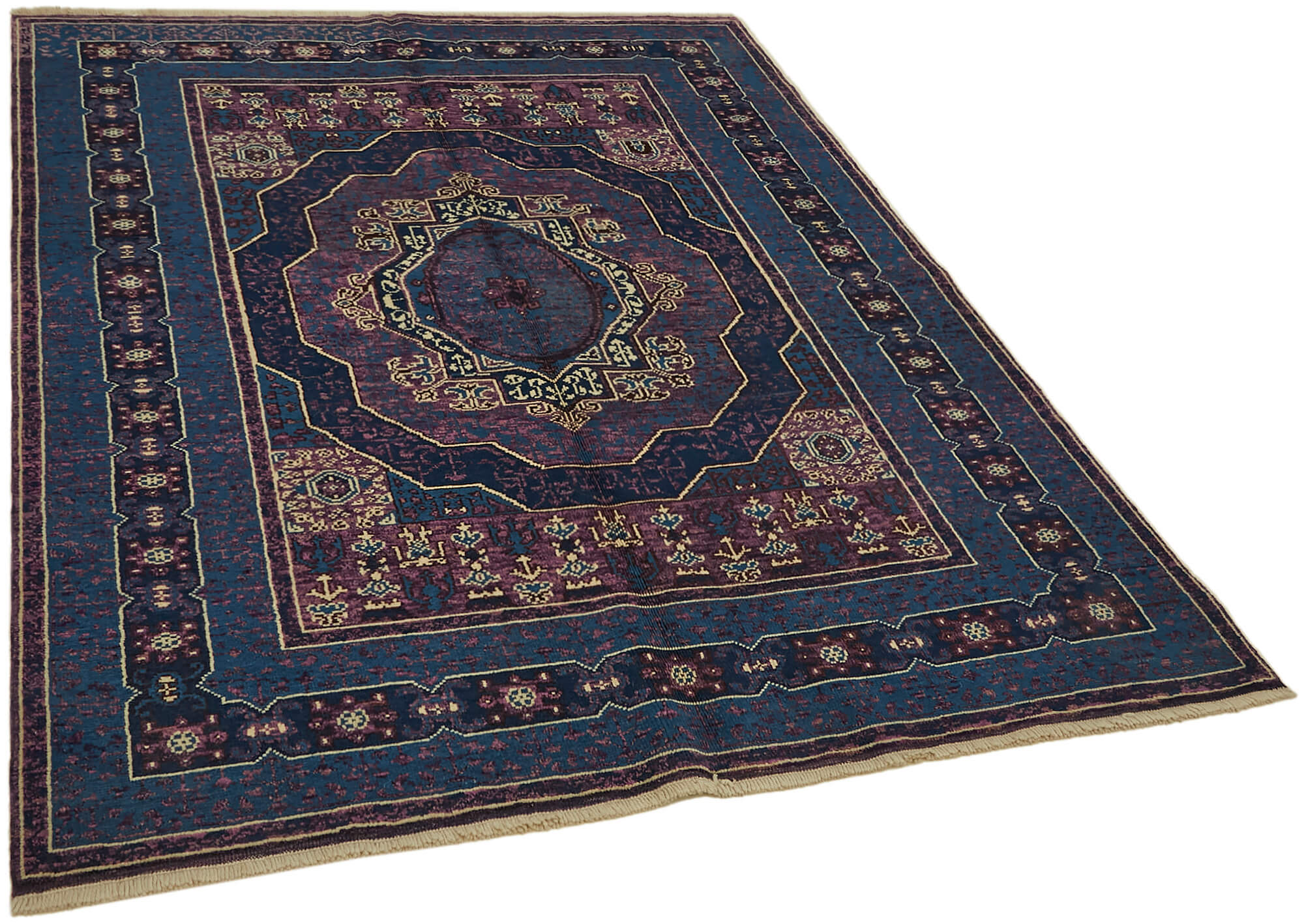 5 x 7 Blue Oushak Rug - 7432