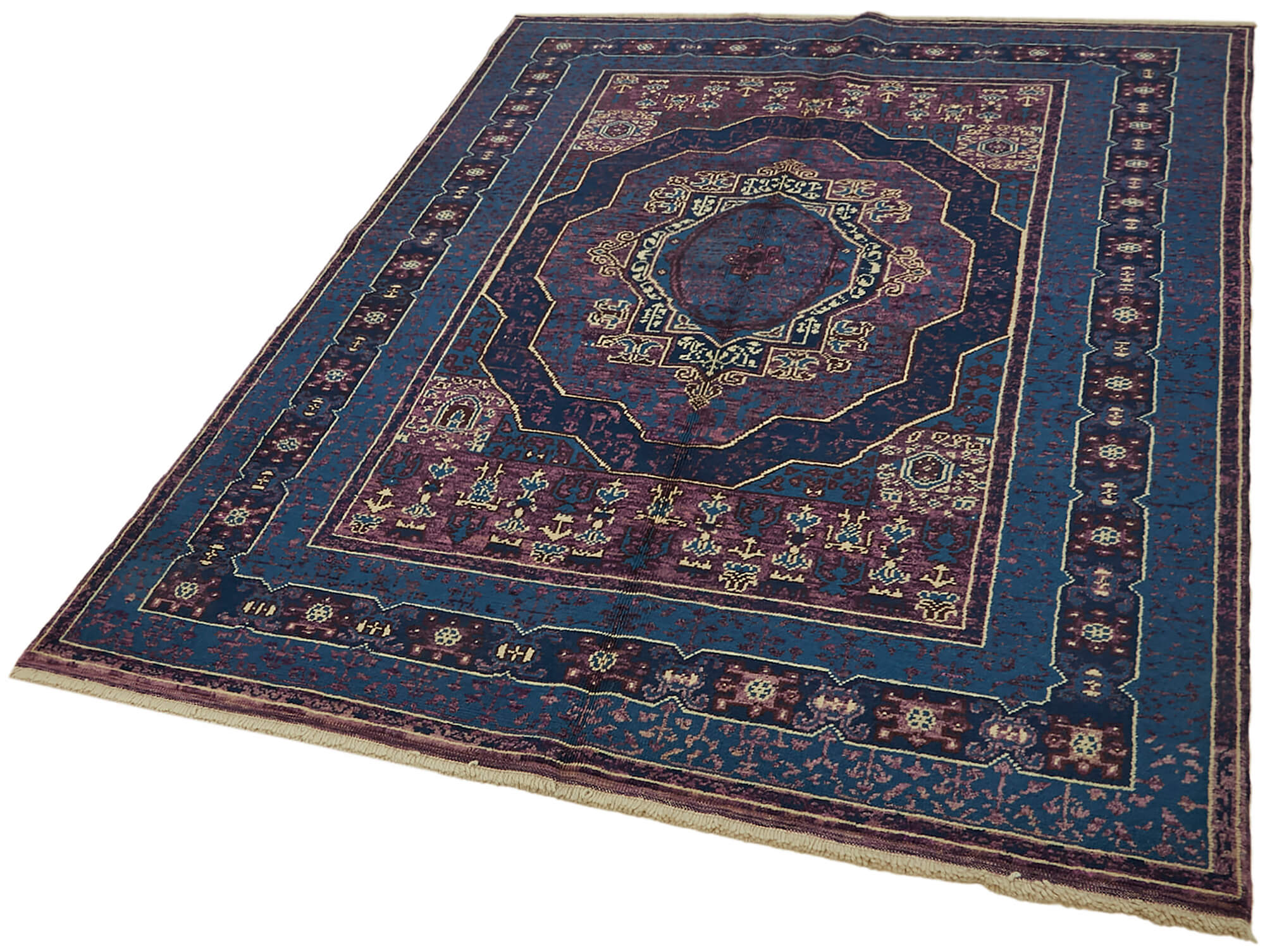 5 x 7 Blue Oushak Rug - 7432