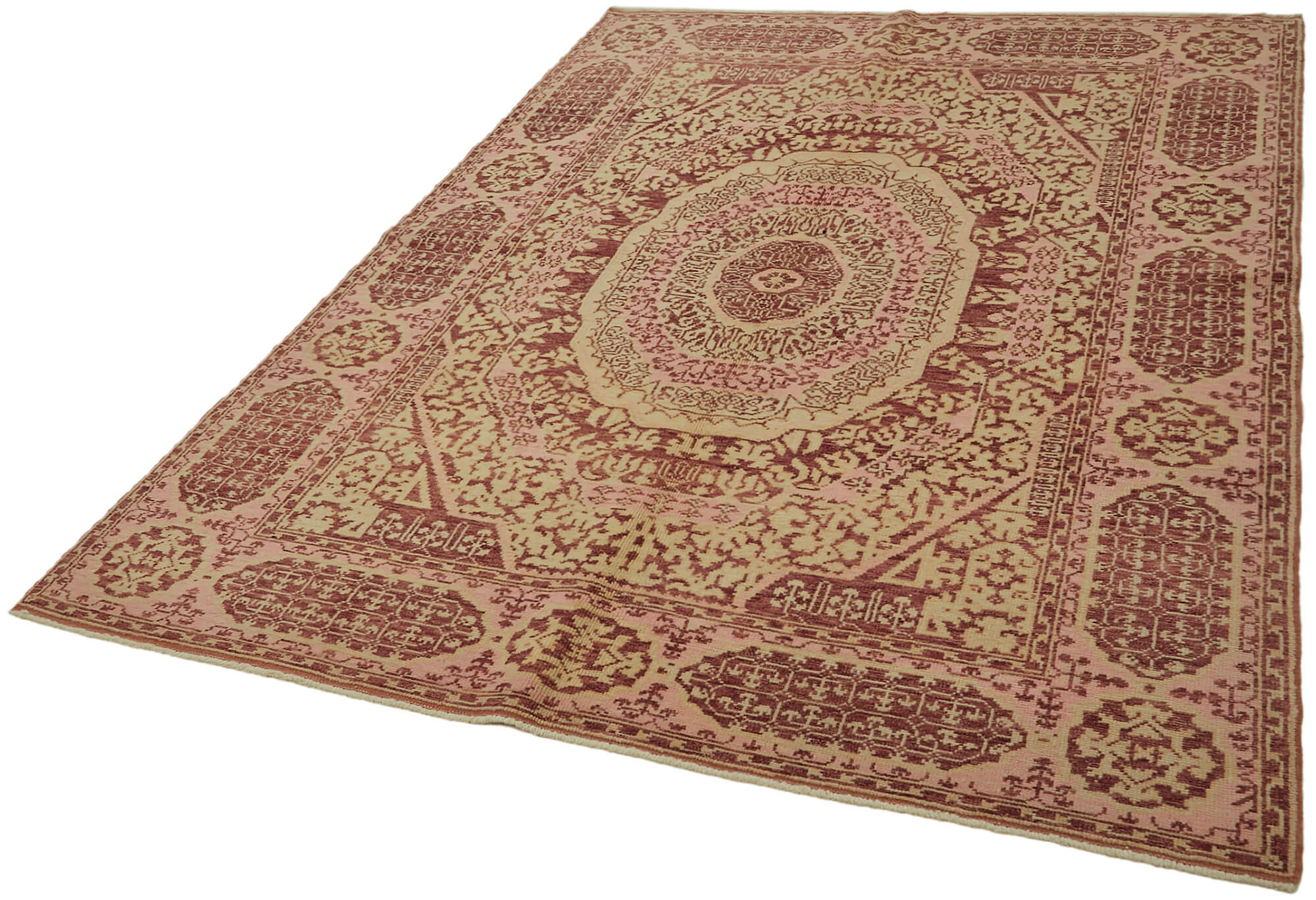 5 x 7 Red Oushak Rug - 7434