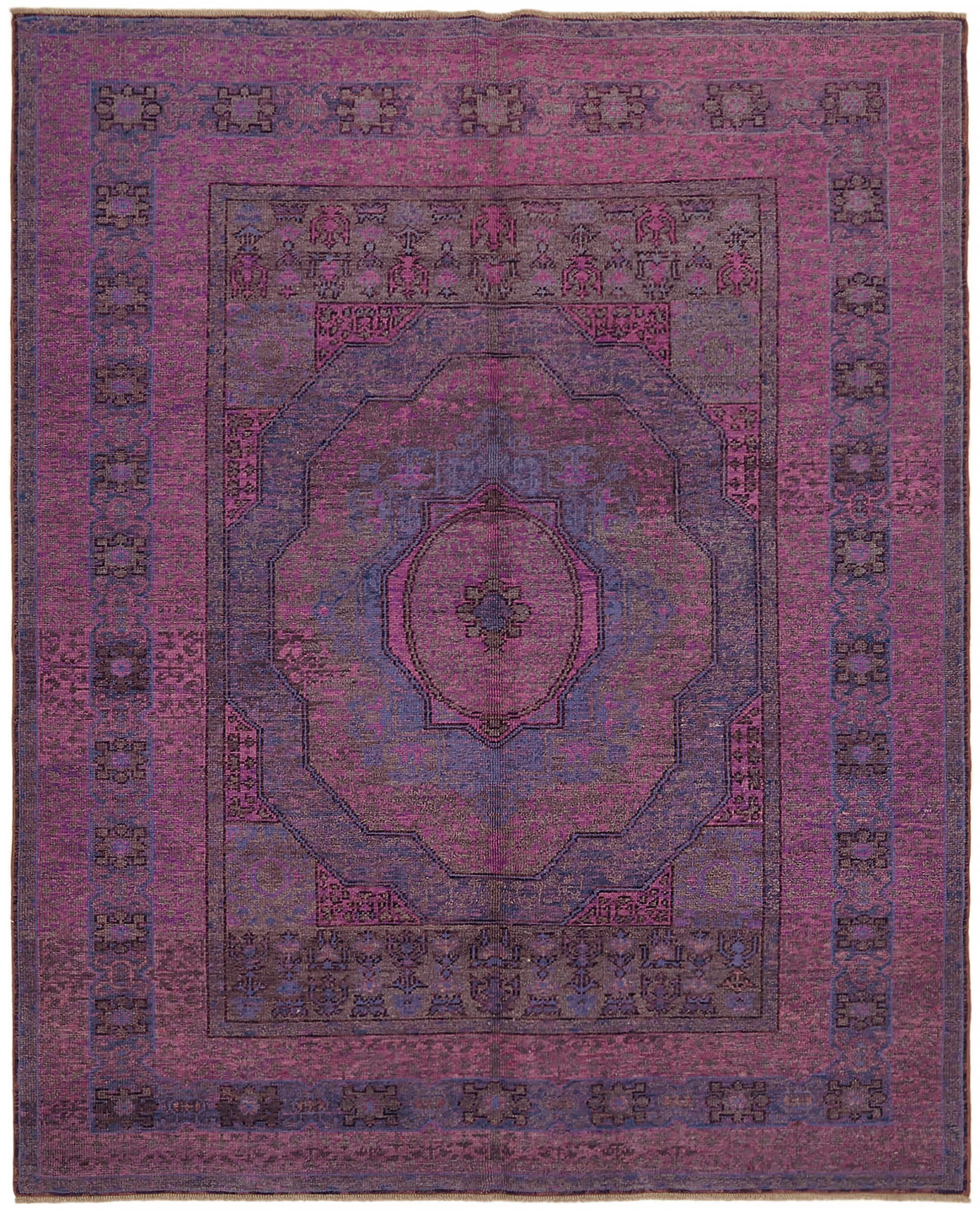 6 x 7 Purple Oushak Rug - 7435