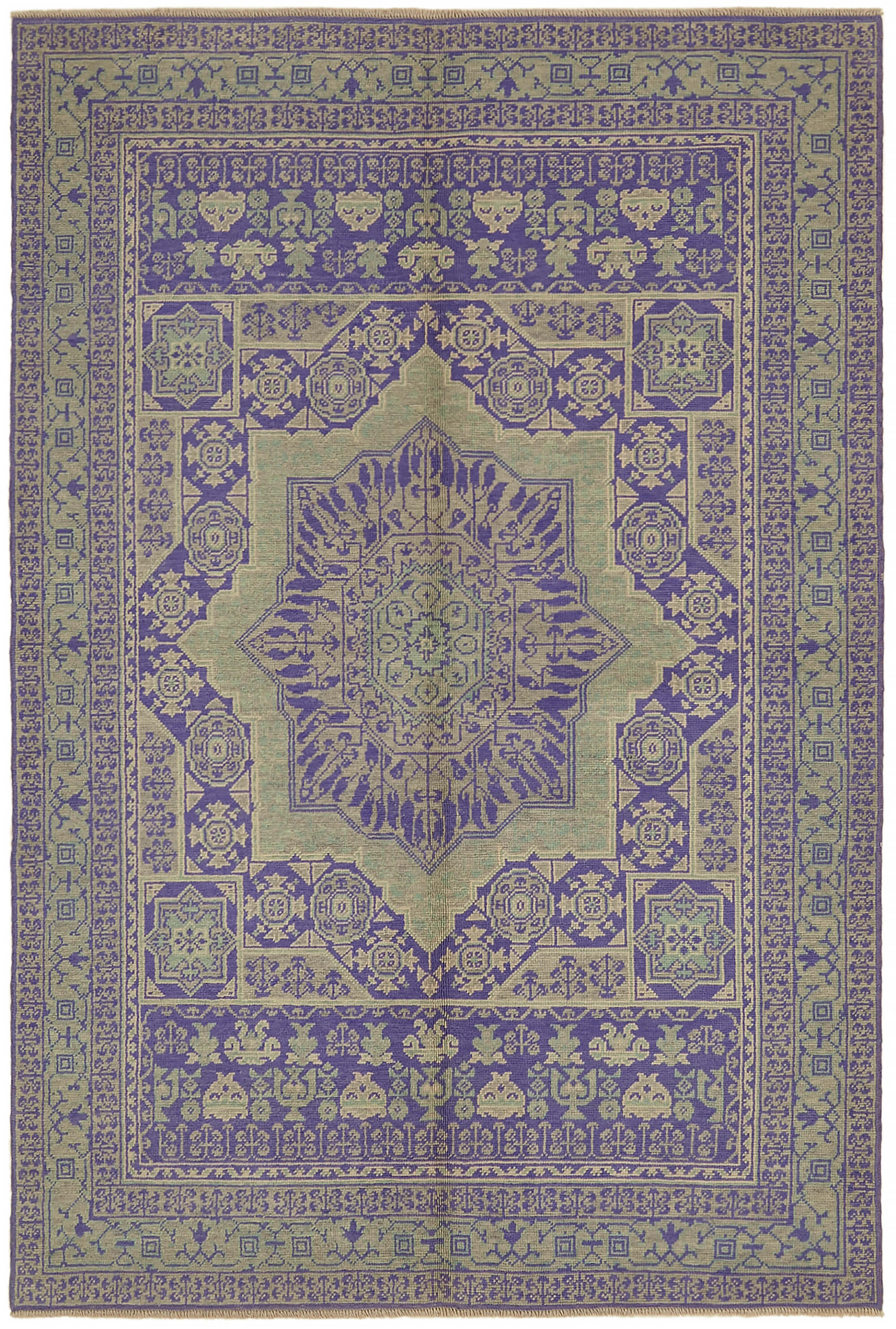 6 x 8 Purple Oushak Rug - 7436