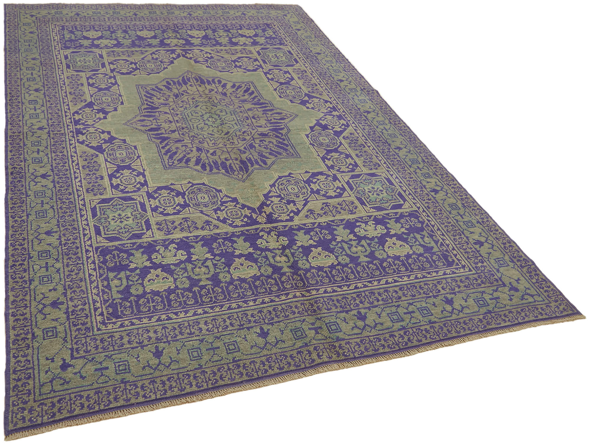 6 x 8 Purple Oushak Rug - 7436