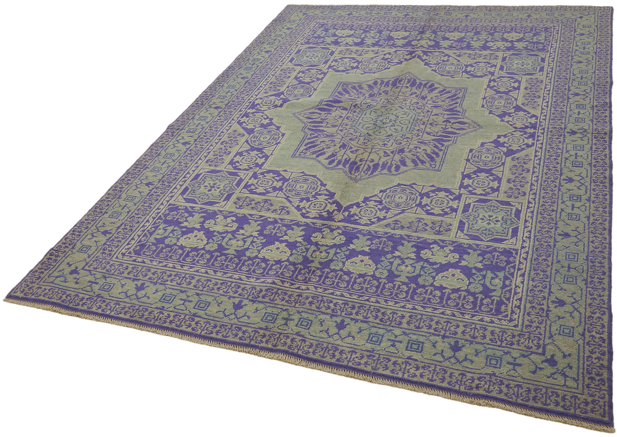 6 x 8 Purple Oushak Rug - 7436