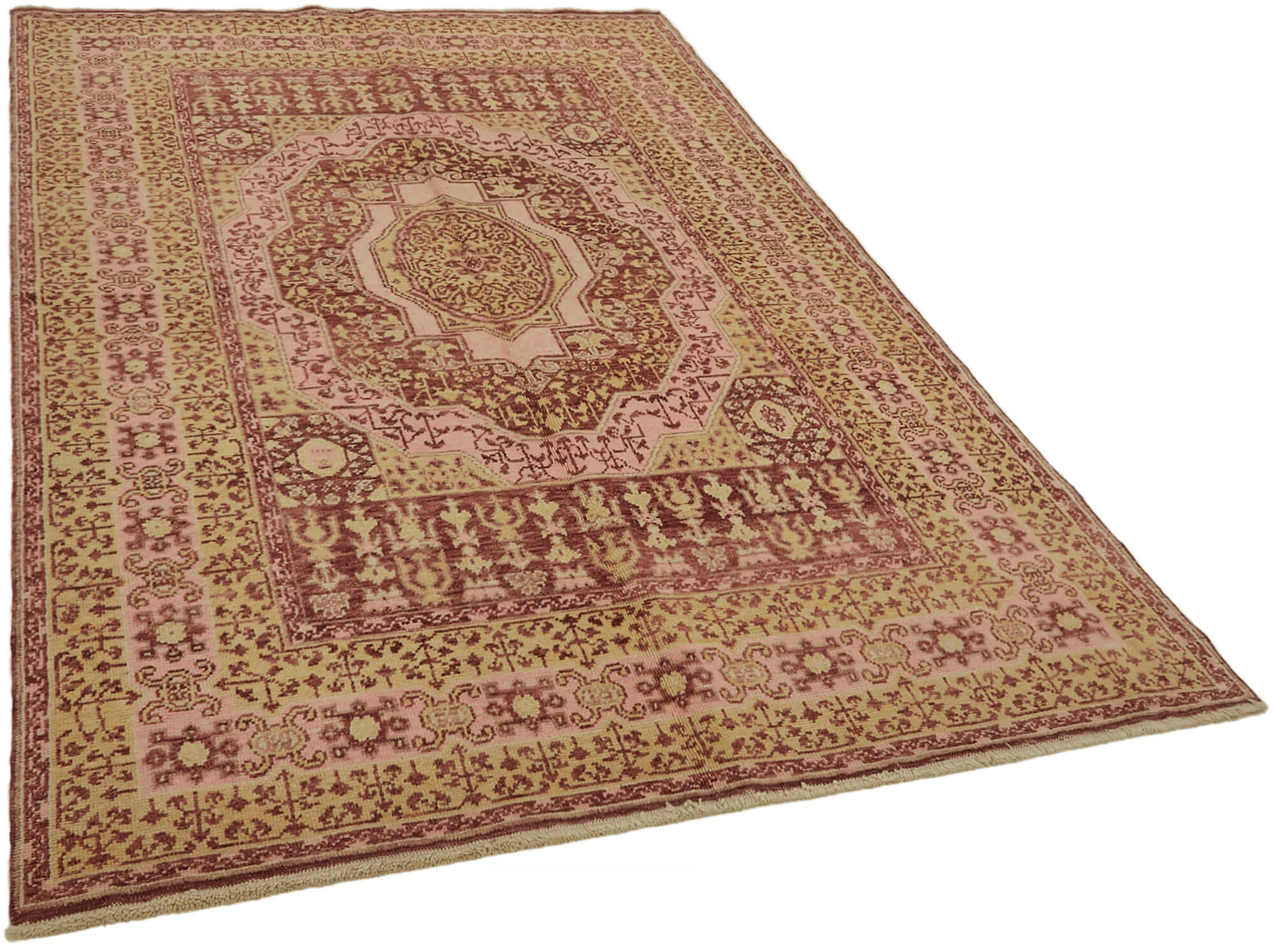 5 x 8 Beige Oushak Rug - 7437