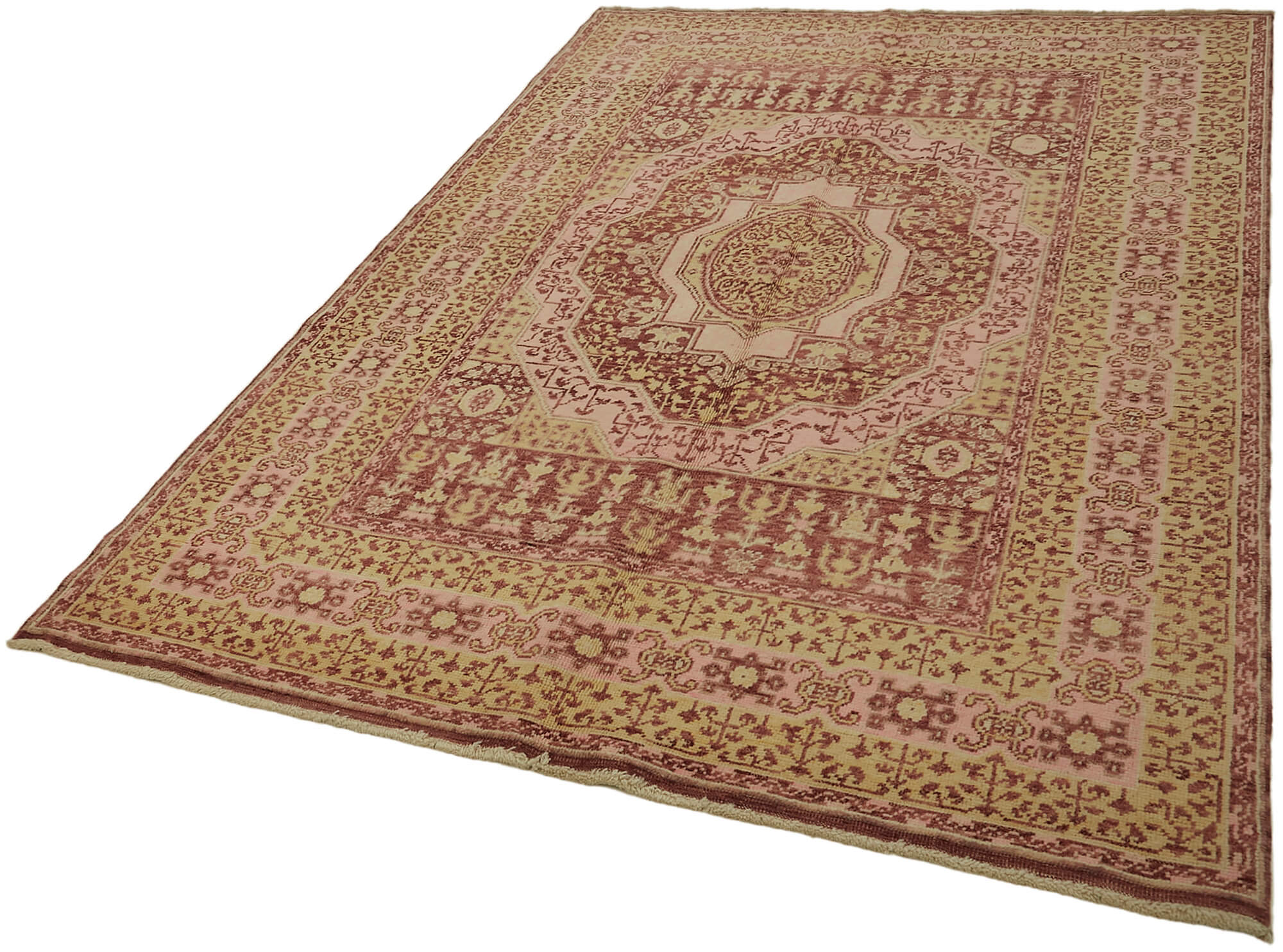 5 x 8 Beige Oushak Rug - 7437