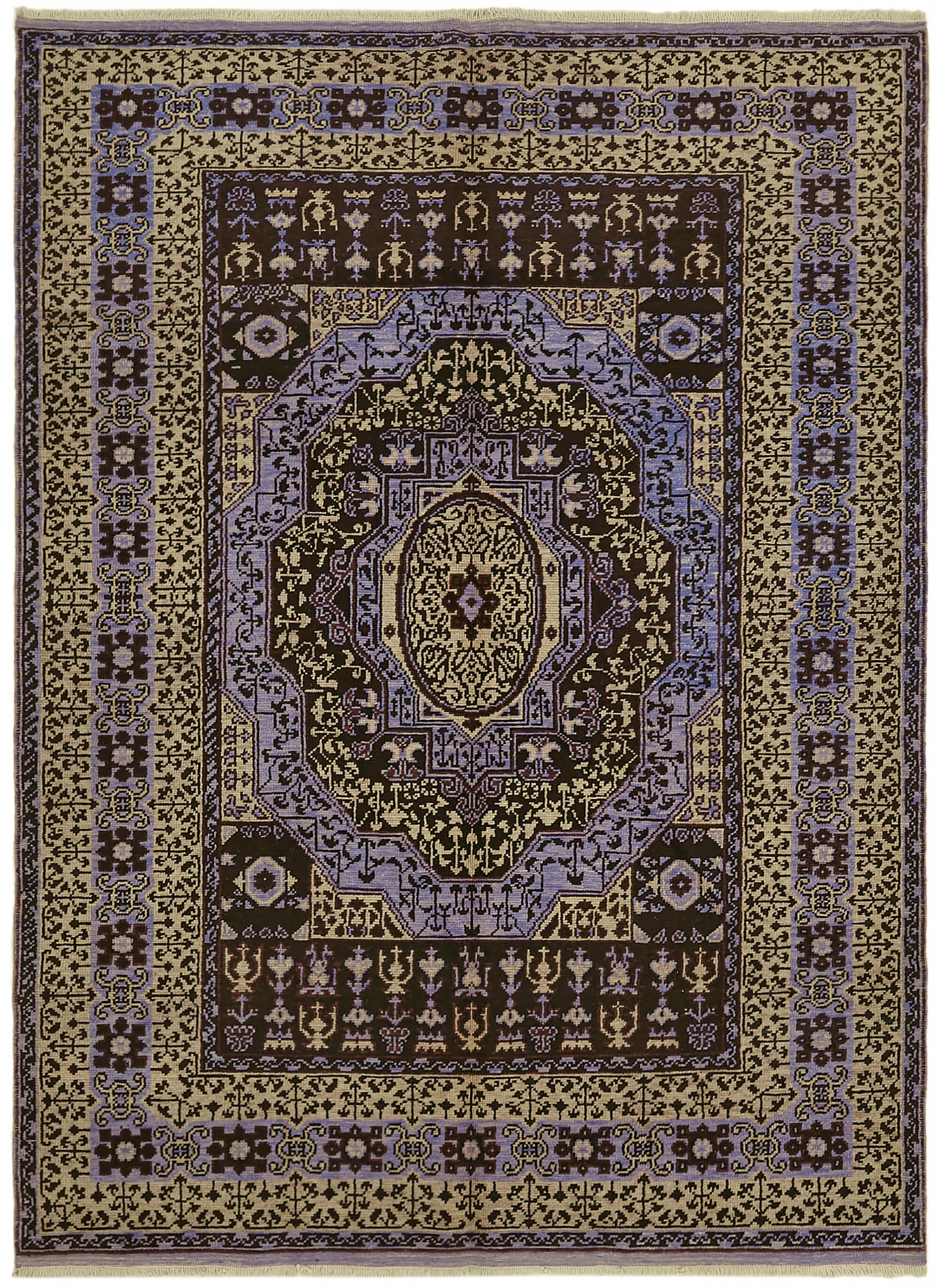 6 x 8 Purple Oushak Rug - 7438