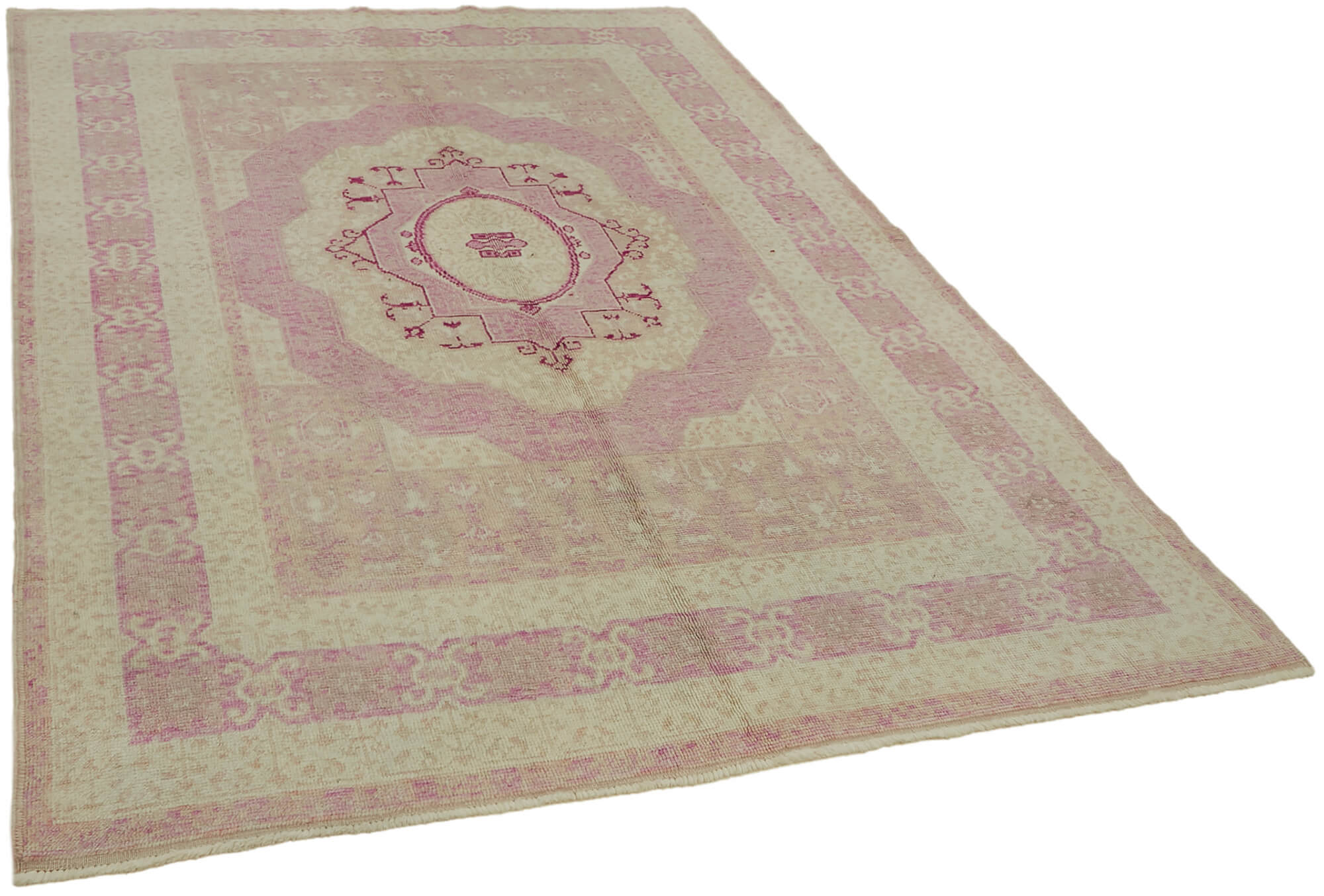 6 x 8 Beige Oushak Rug - 7439