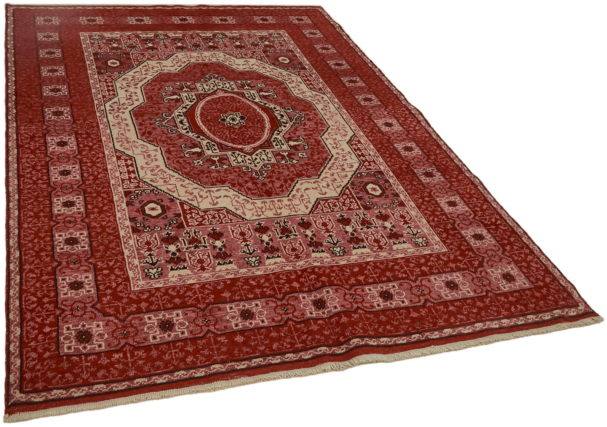 6 x 8 Red Oushak Rug - 7440