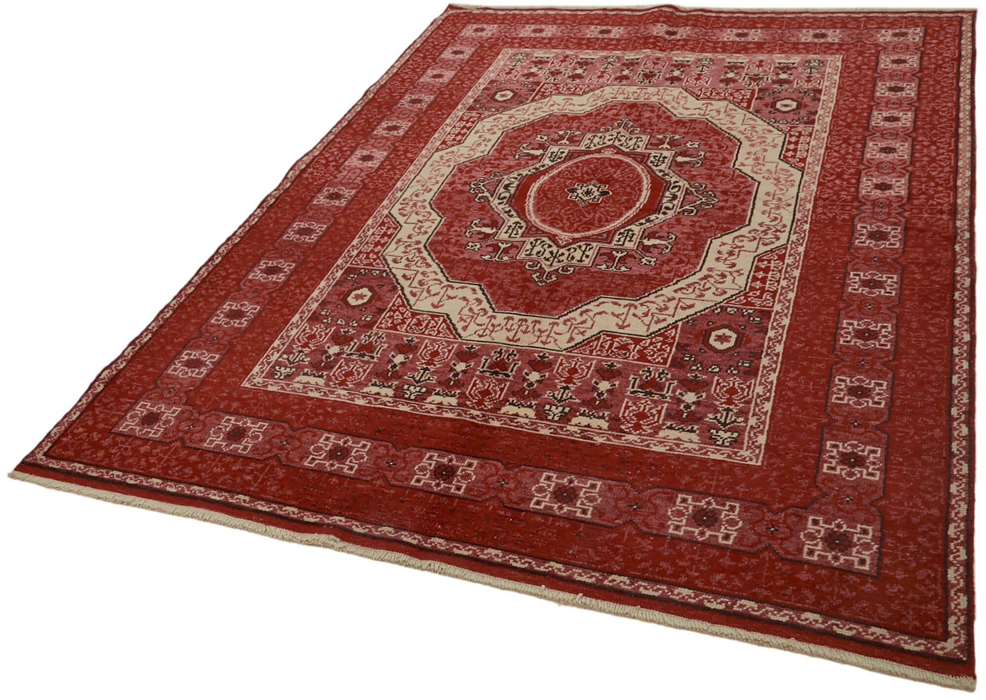 6 x 8 Red Oushak Rug - 7440