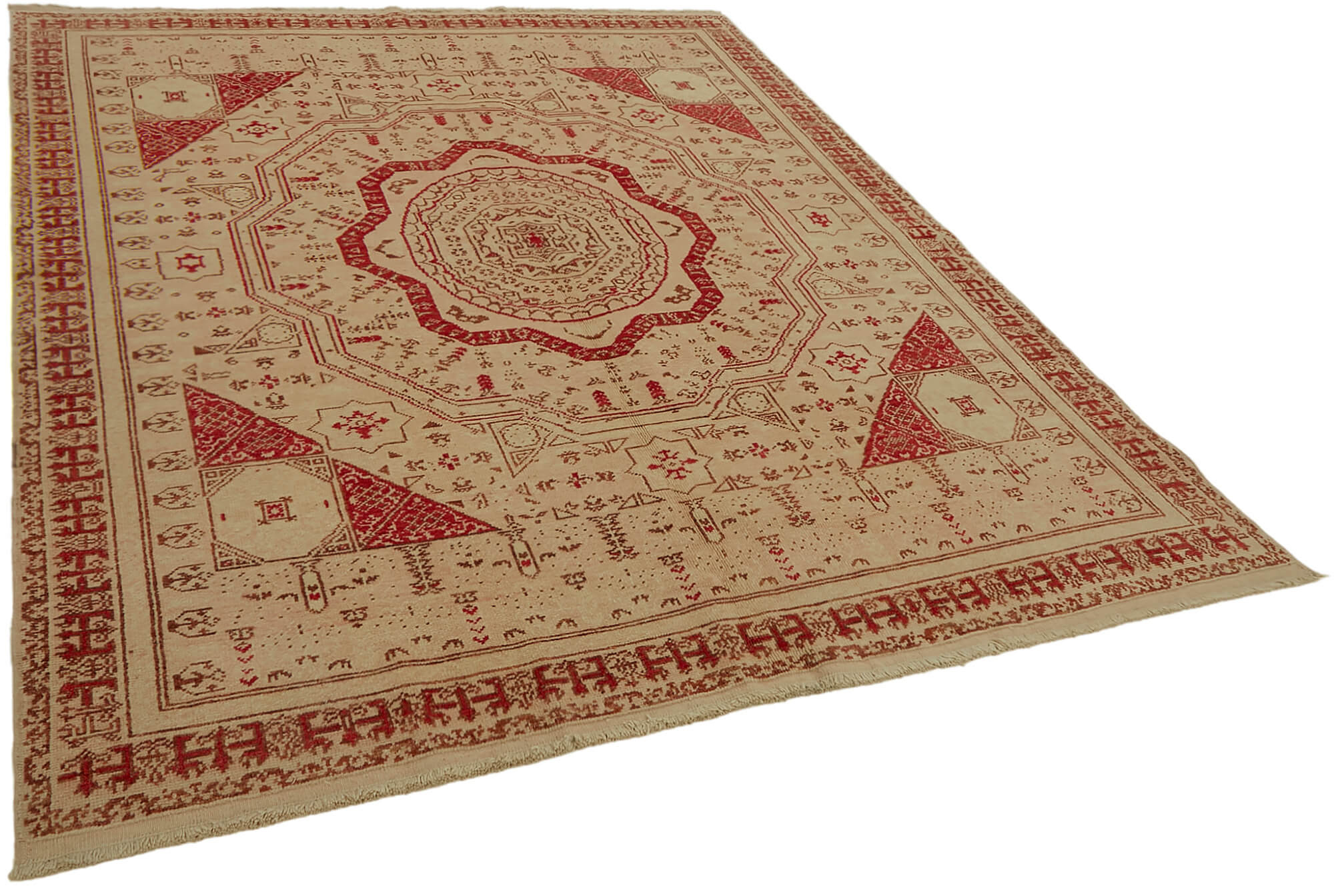 7 x 8 Beige Oushak Rug - 7441