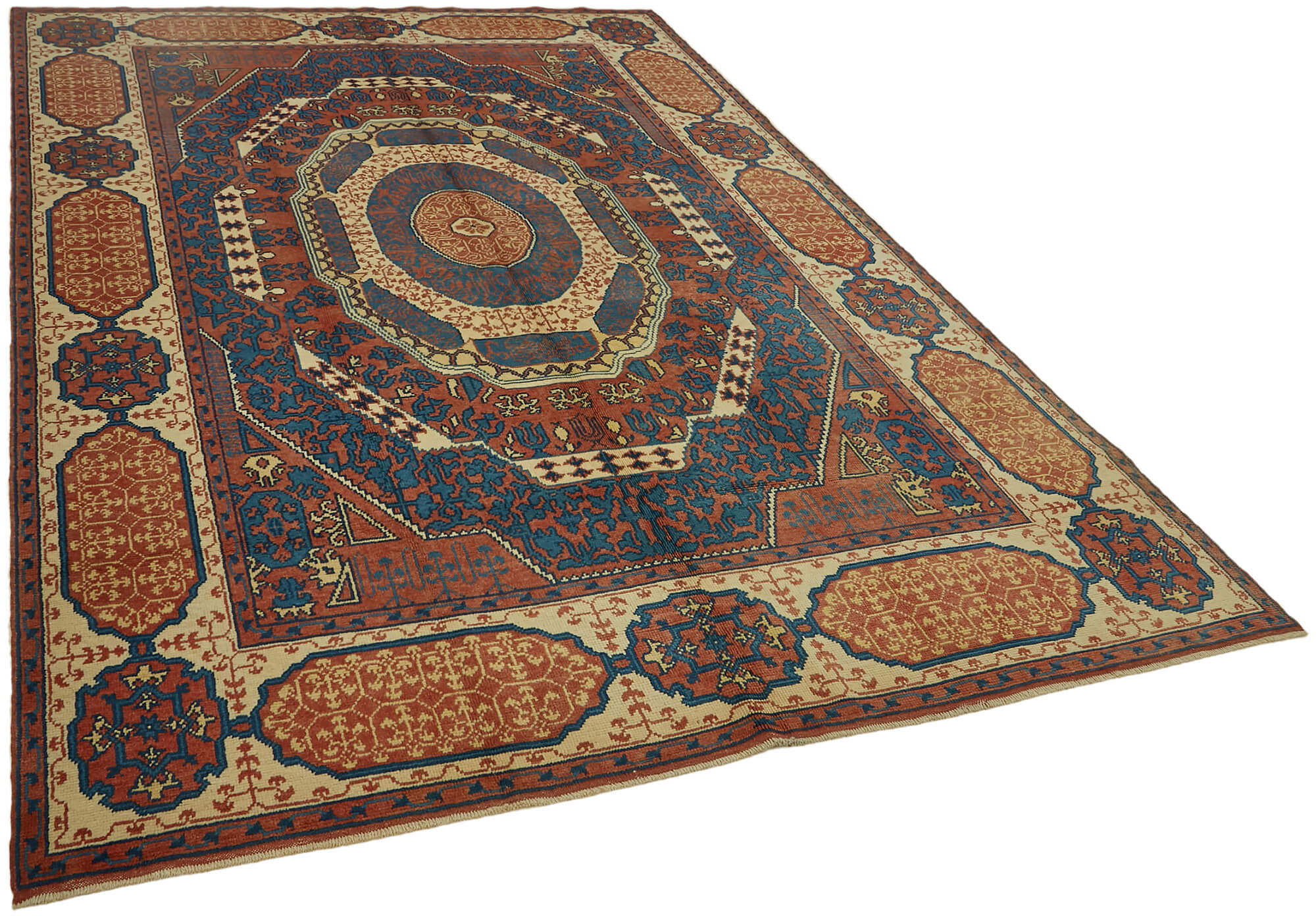 7 x 10 Beige Oushak Rug - 7442