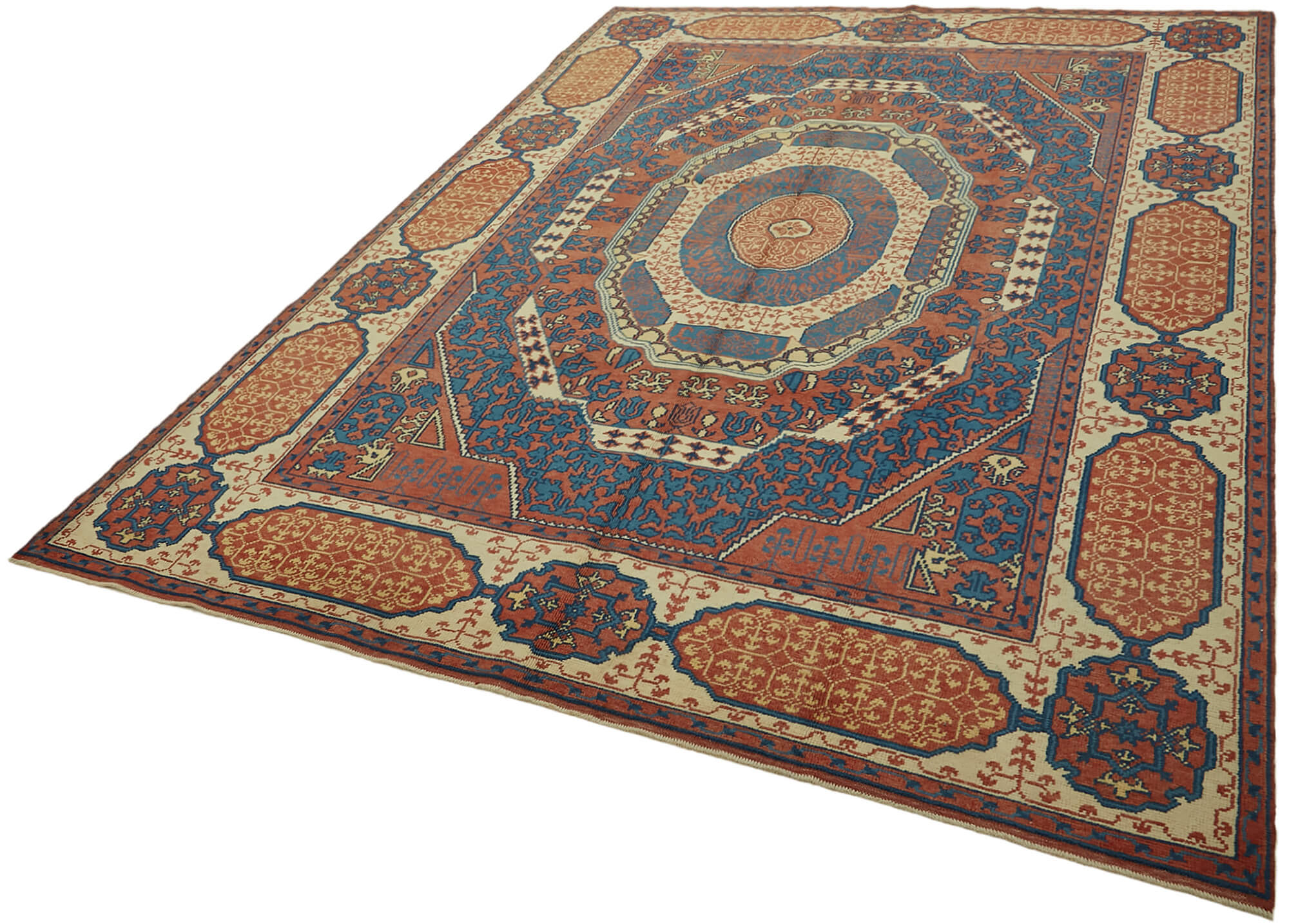 7 x 10 Beige Oushak Rug - 7442