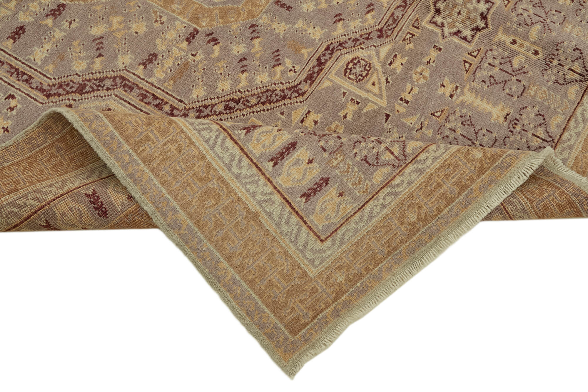 7 x 9 Beige Oushak Rug - 7443