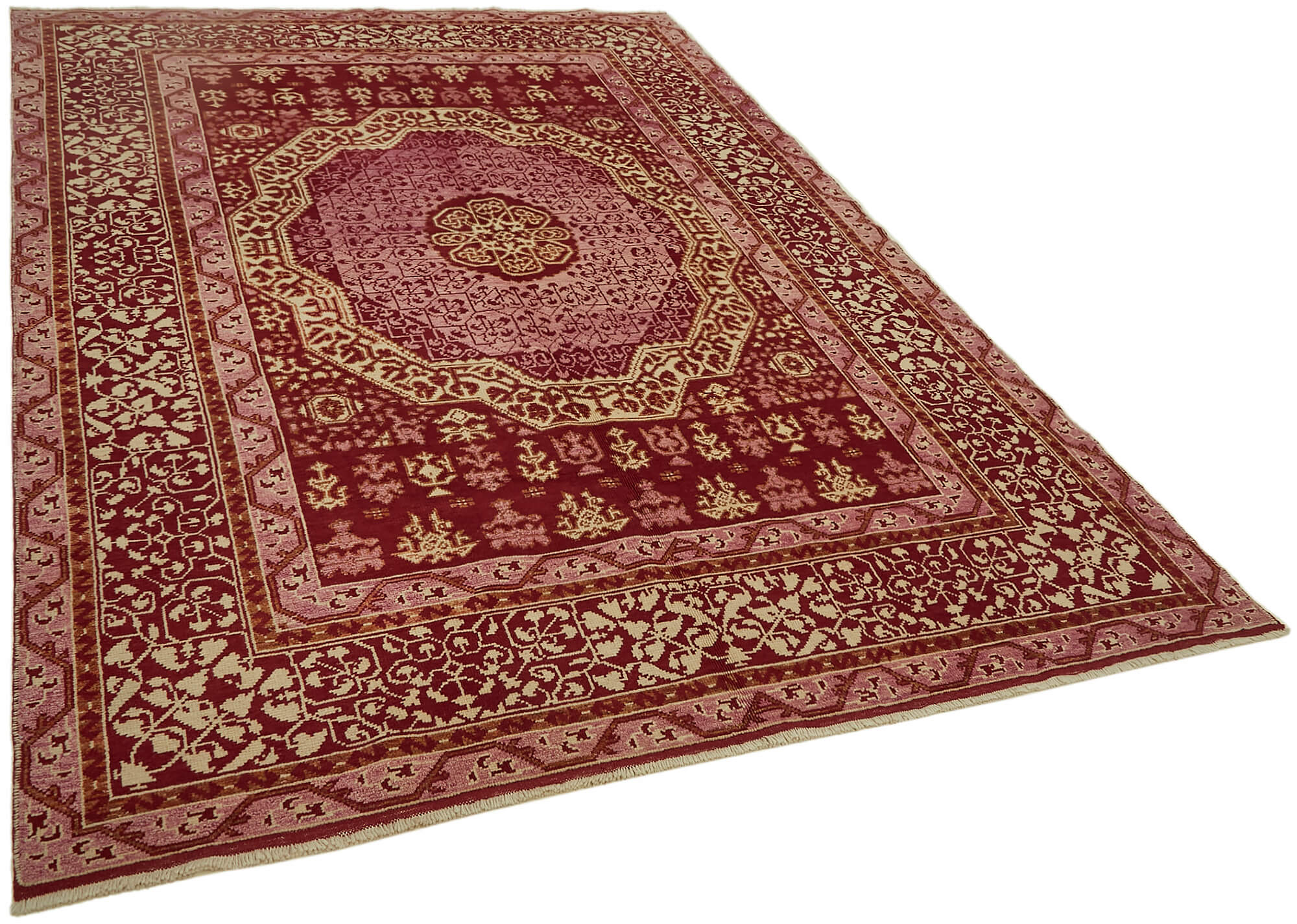 7 x 9 Red Oushak Rug - 7444