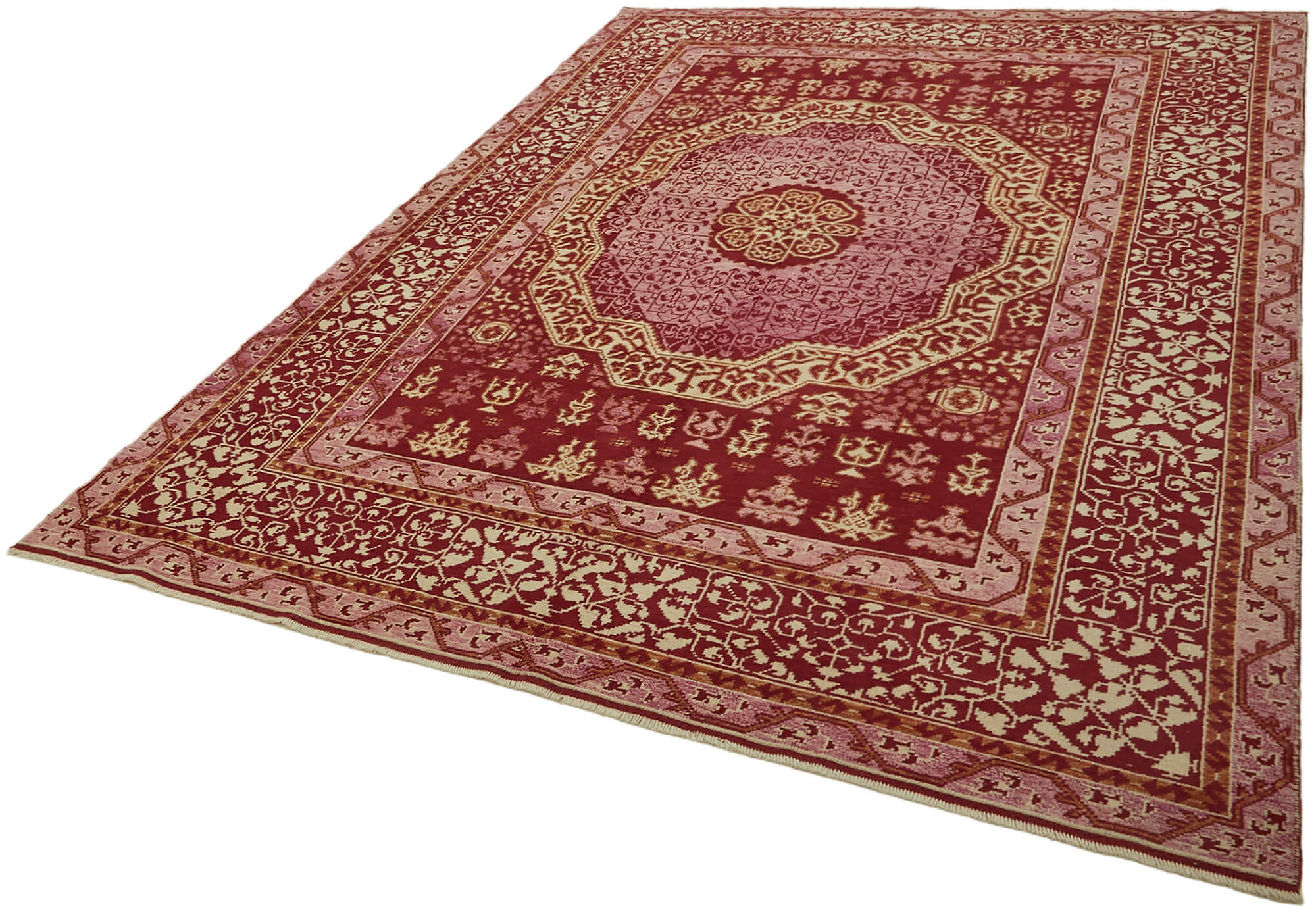 7 x 9 Red Oushak Rug - 7444