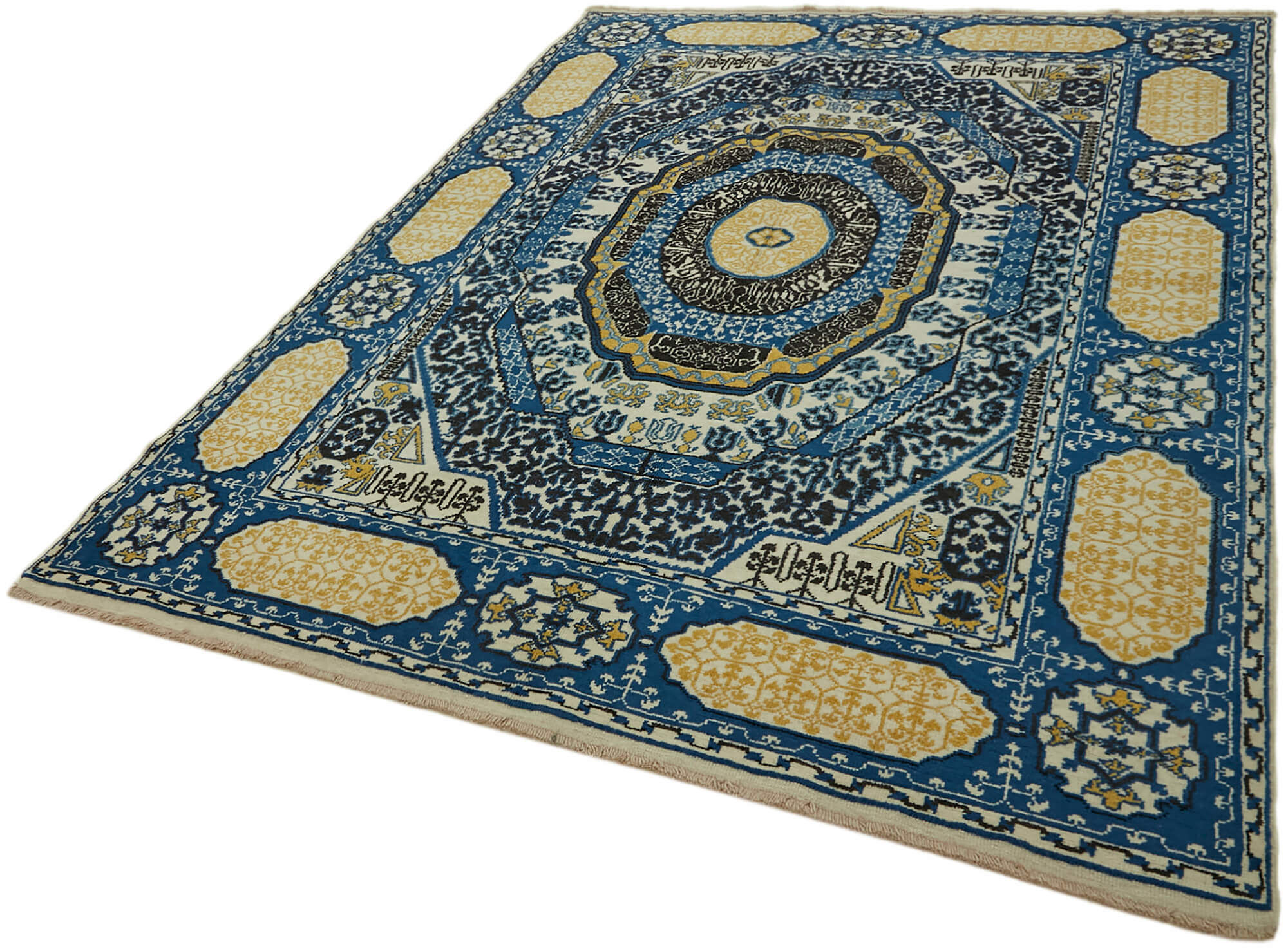 7 x 9 Beige Oushak Rug - 7445