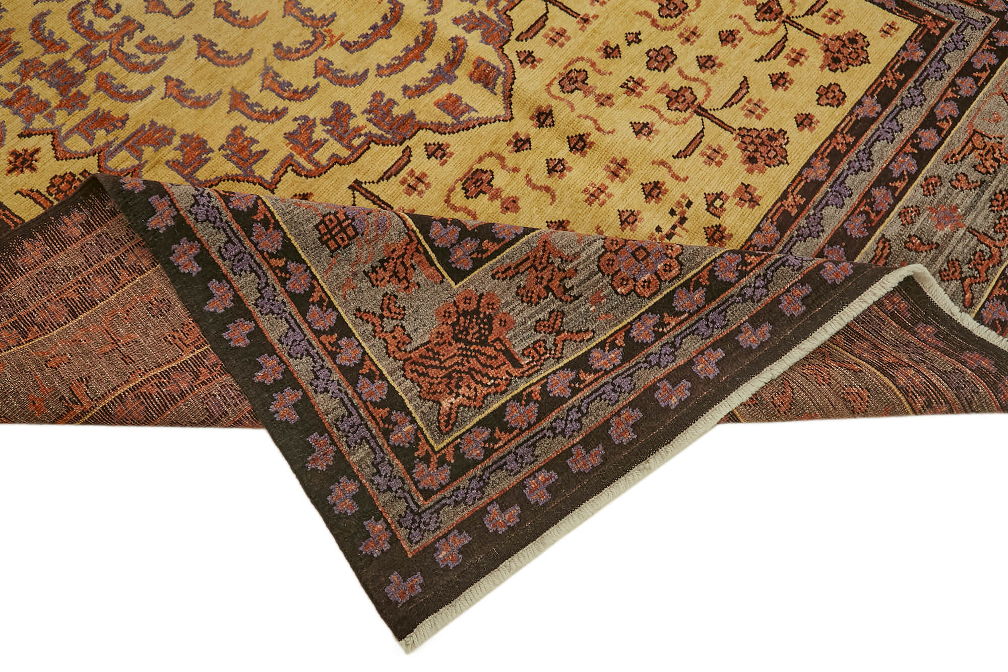 7 x 9 Beige Oushak Rug - 7446