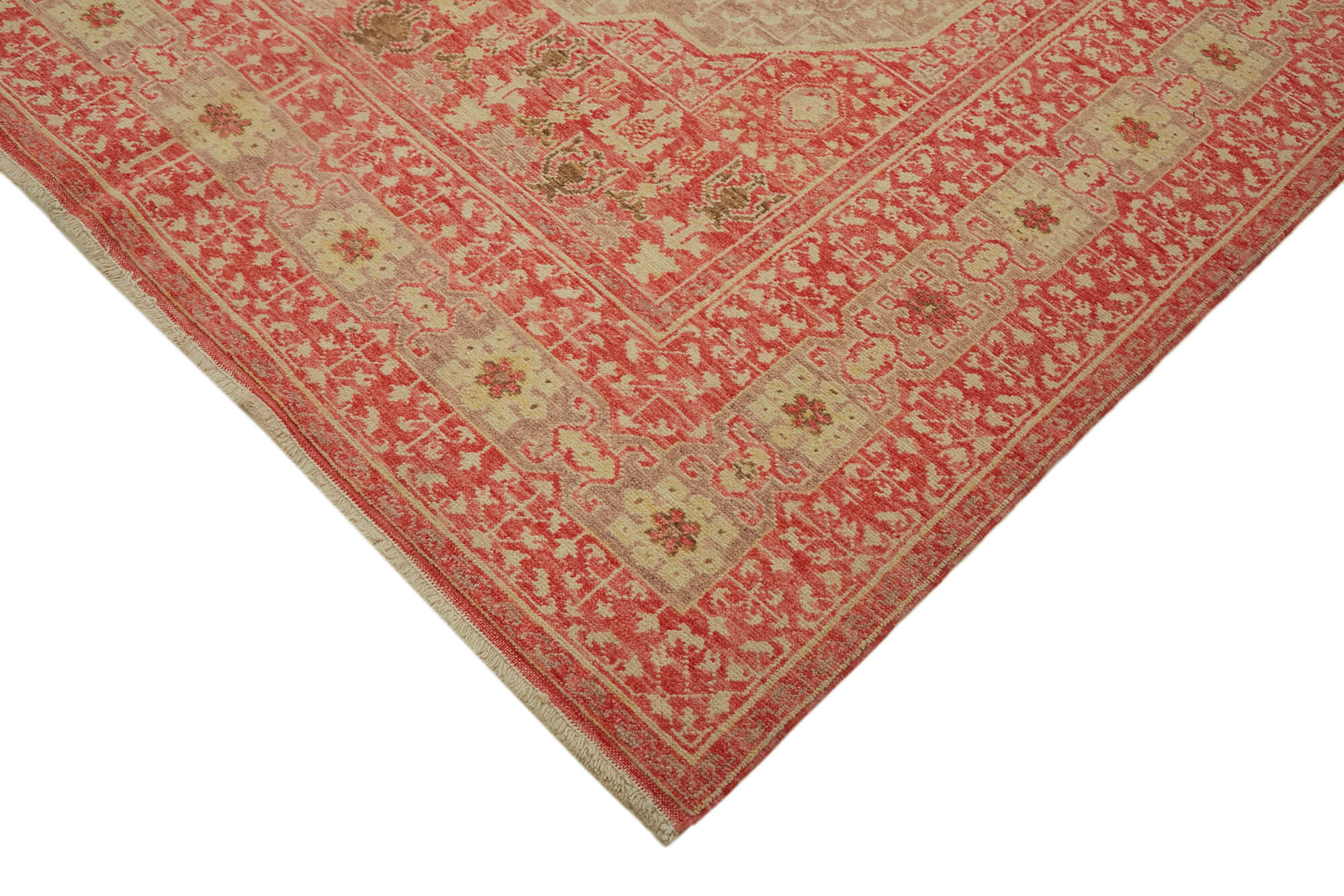 7 x 9 Beige Oushak Rug - 7447