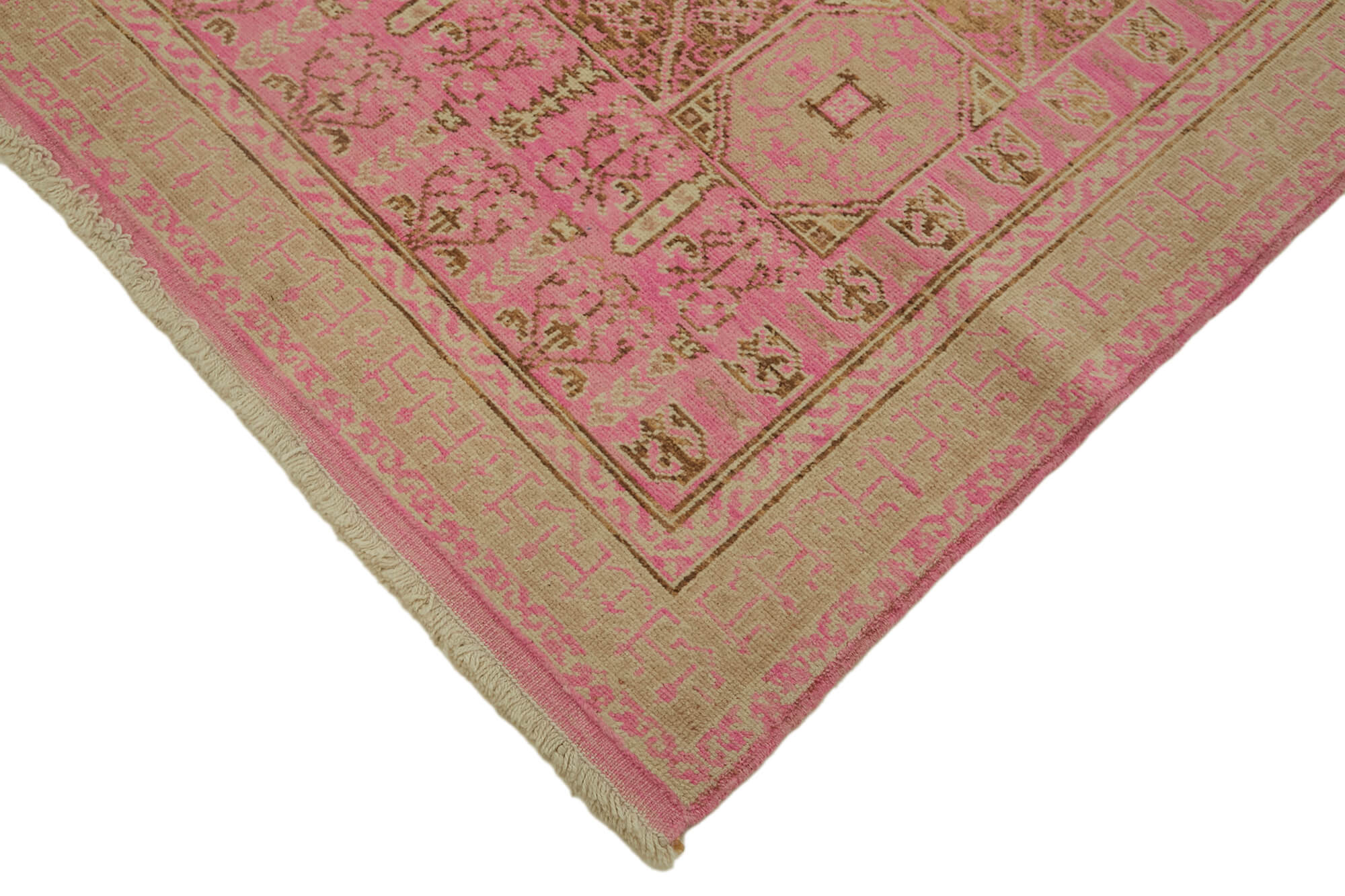 7 x 9 Beige Oushak Rug - 7448