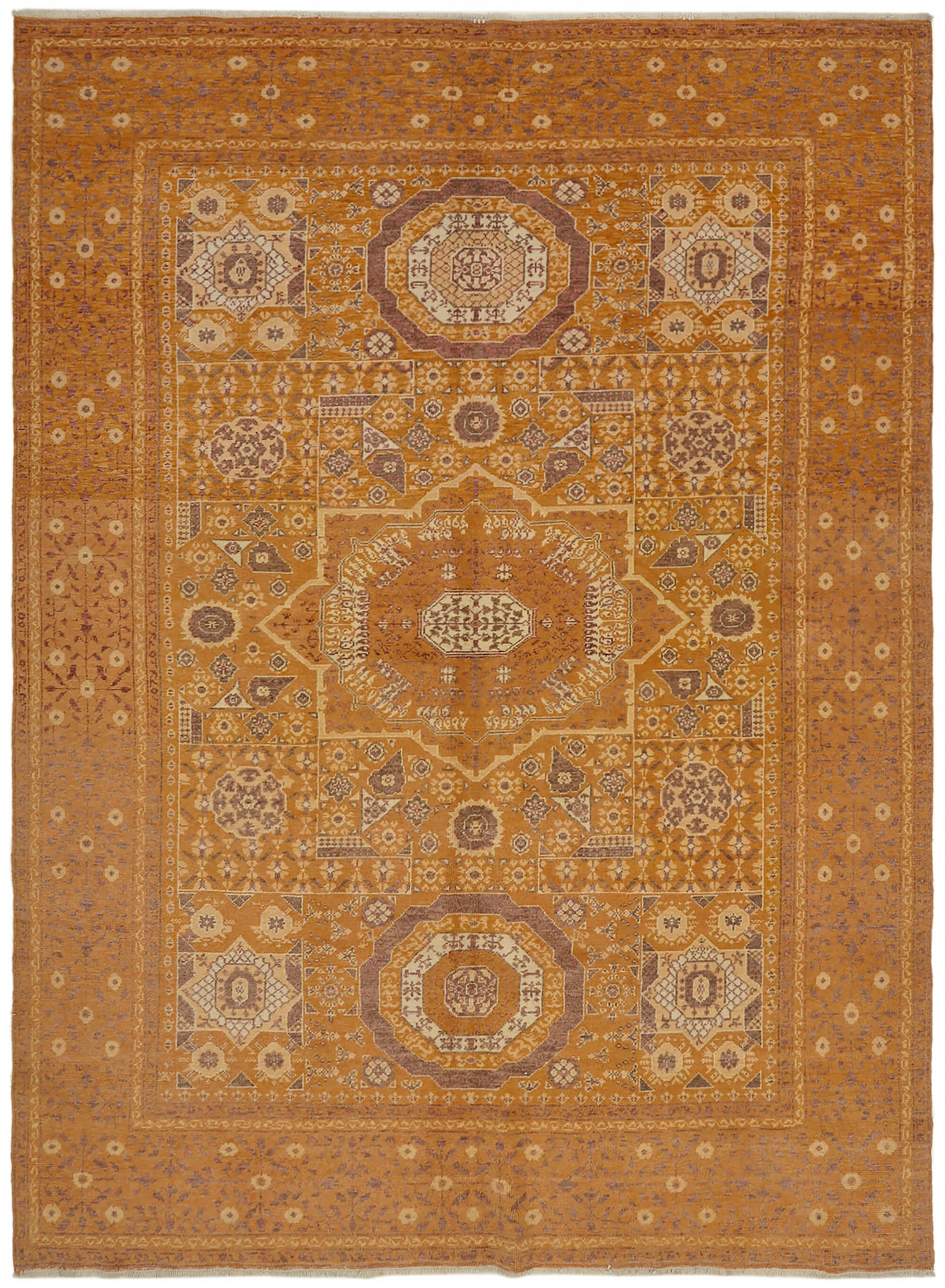 8 x 11 Orange Oushak Rug - 7449