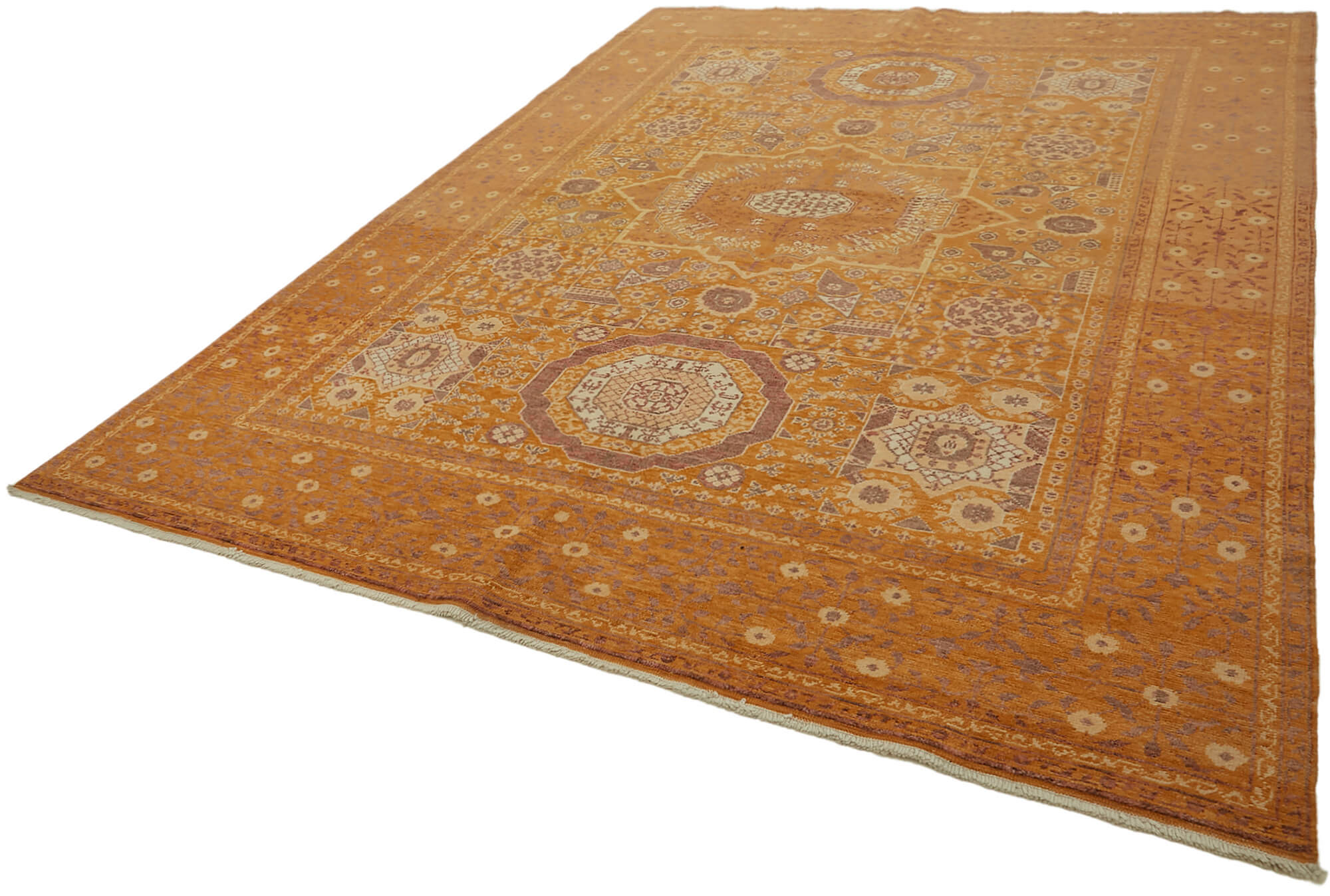 8 x 11 Orange Oushak Rug - 7449