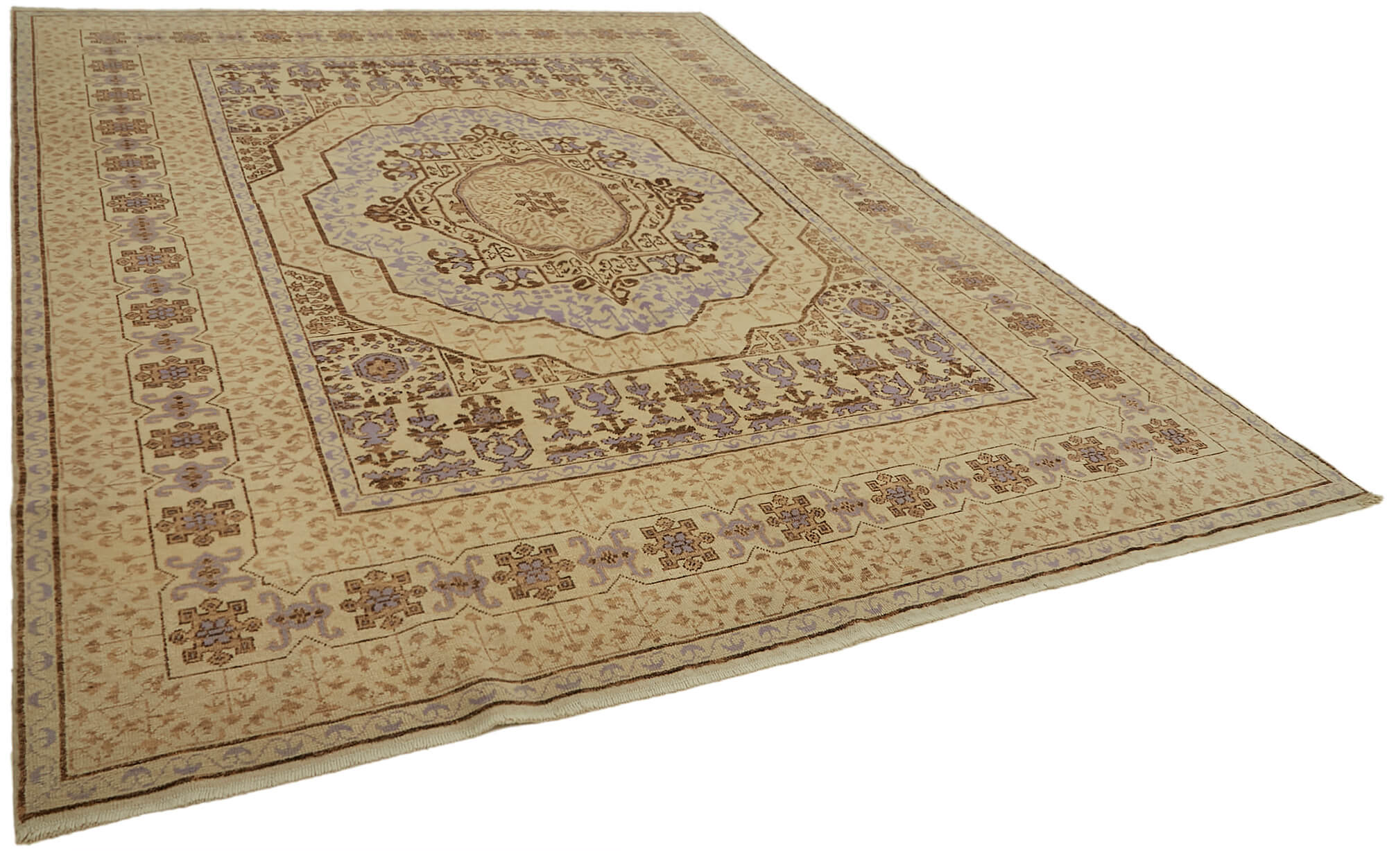 8 x 10 Beige Oushak Rug - 7451