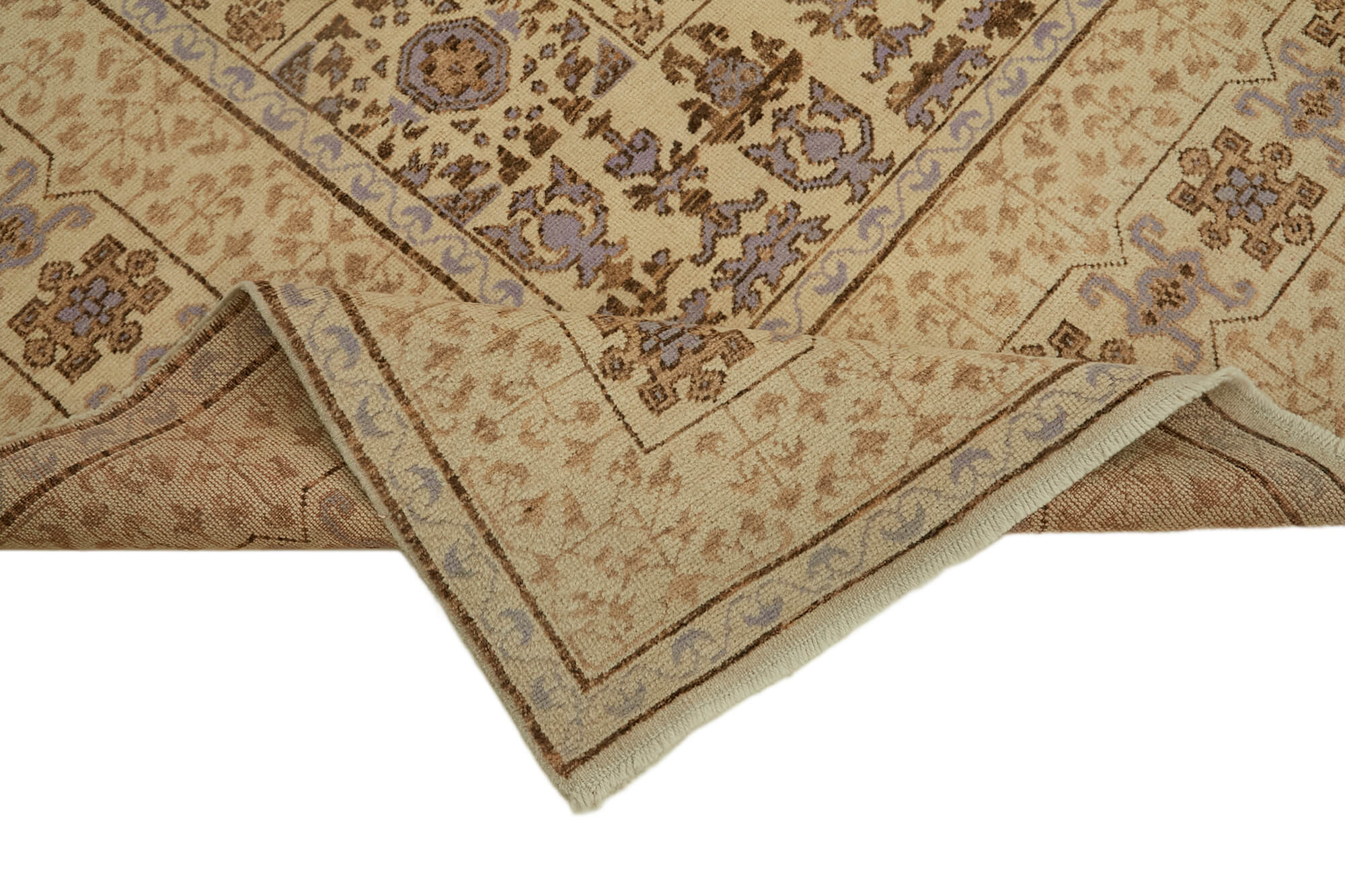 8 x 10 Beige Oushak Rug - 7451