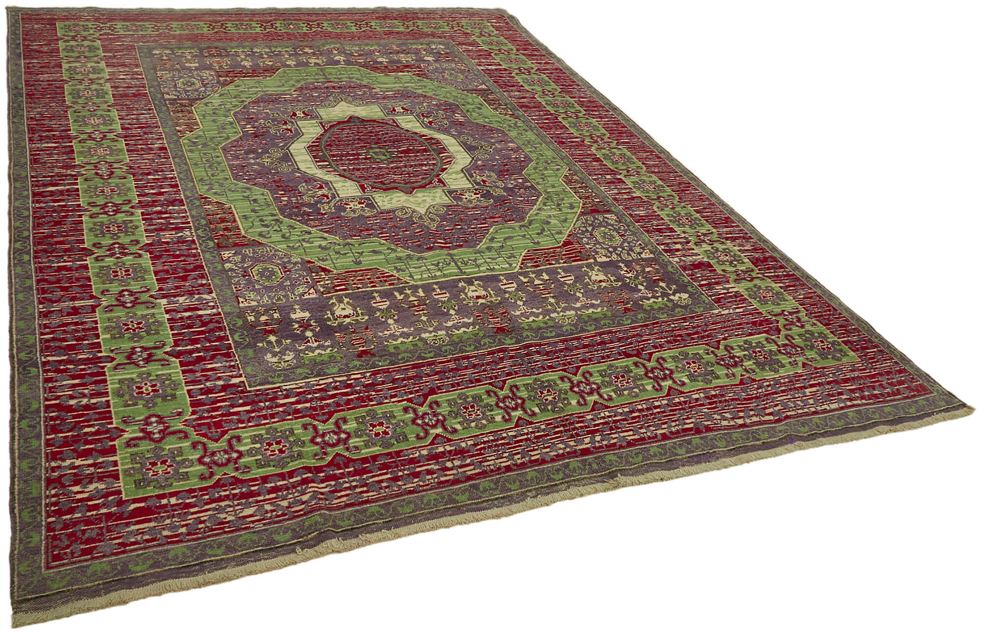 9 x 11 Red Oushak Rug - 7452